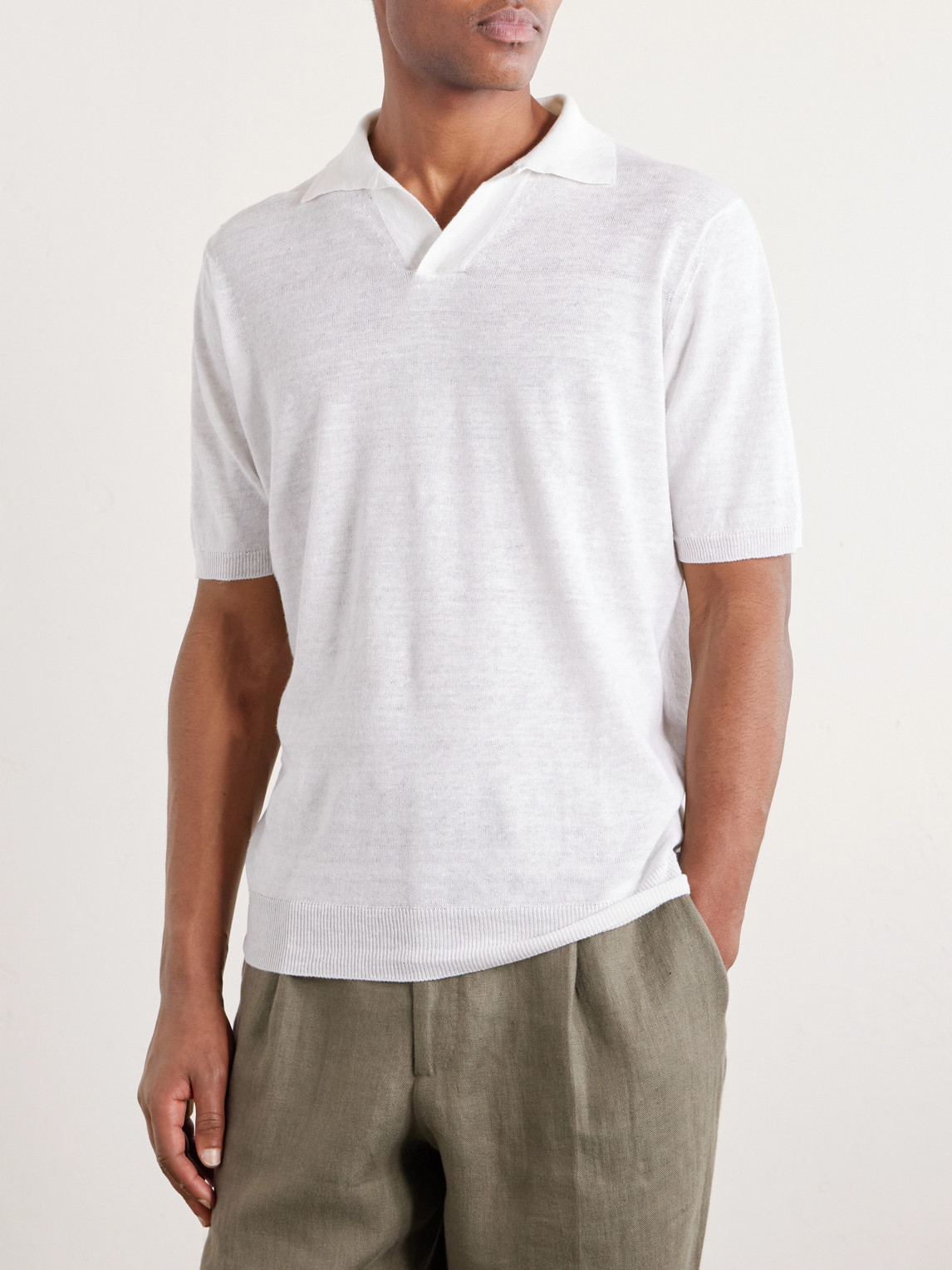 And Cotton-Blend Polo Shirt