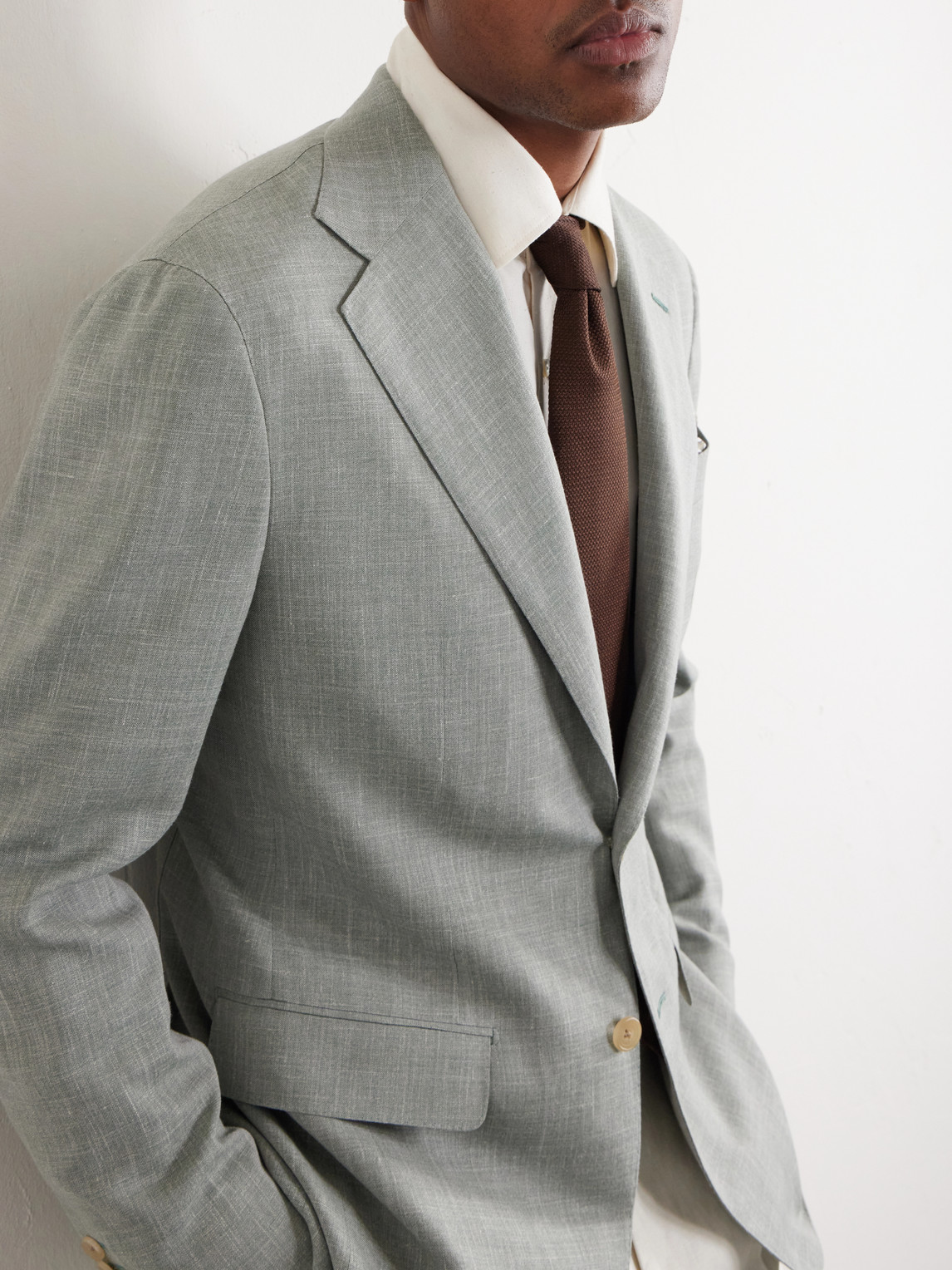 Wool, Silk And Linen-Blend Blazer