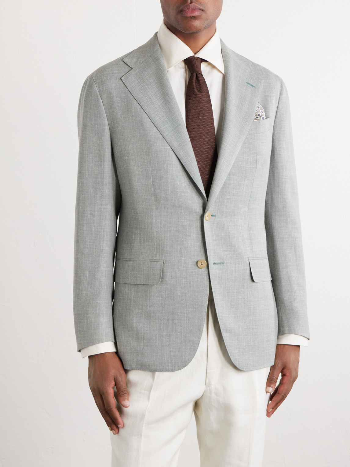 Wool, Silk And Linen-Blend Blazer