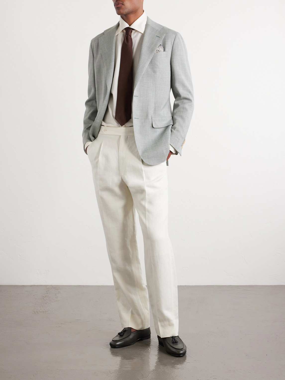 Wool, Silk And Linen-Blend Blazer