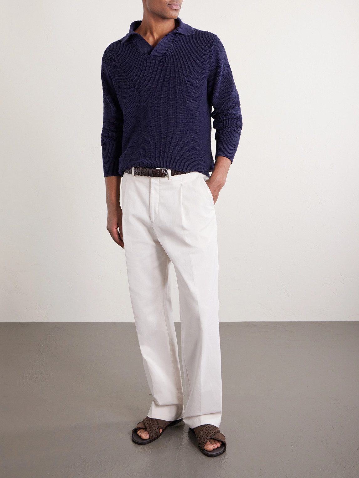 Cotton Polo Sweater