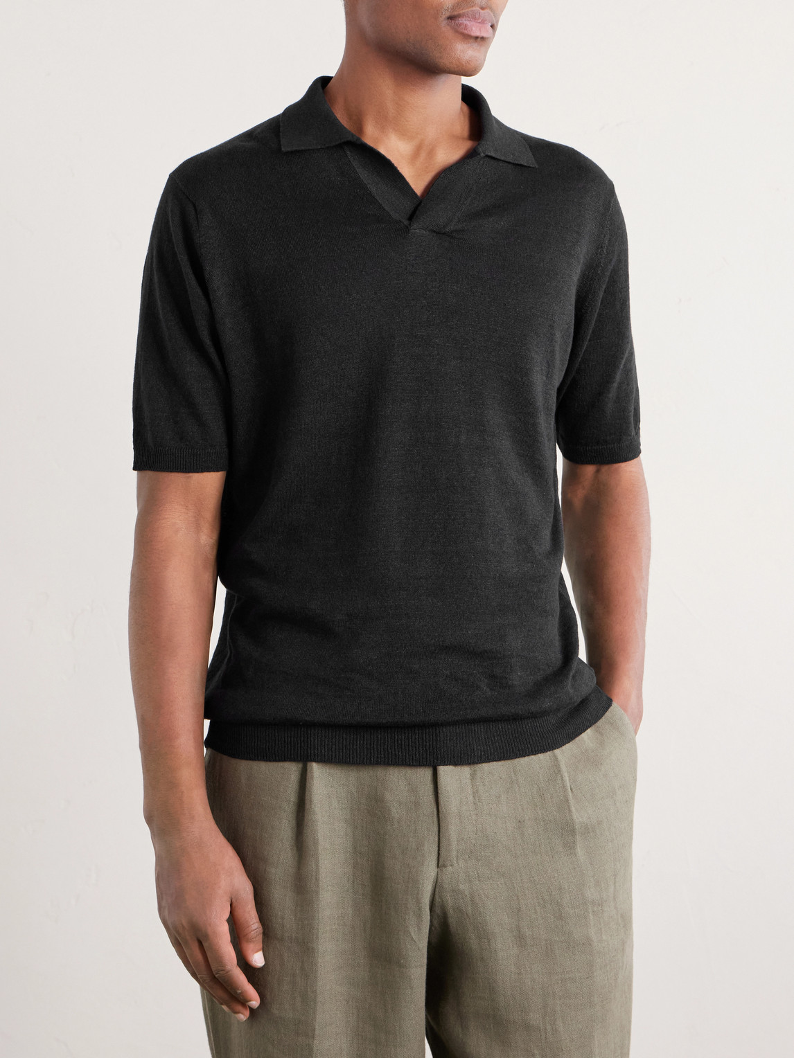 And Cotton-Blend Polo Shirt