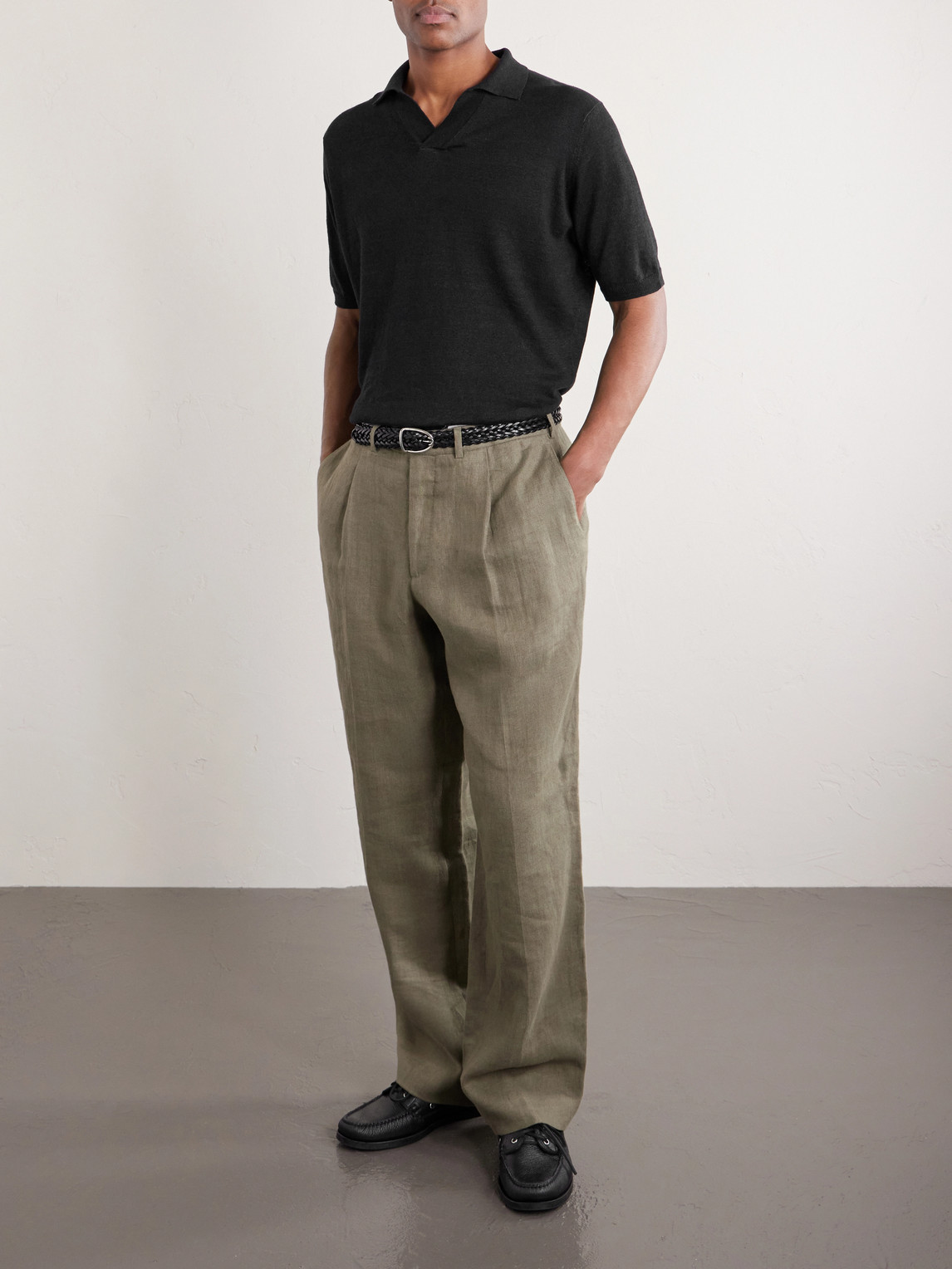 And Cotton-Blend Polo Shirt