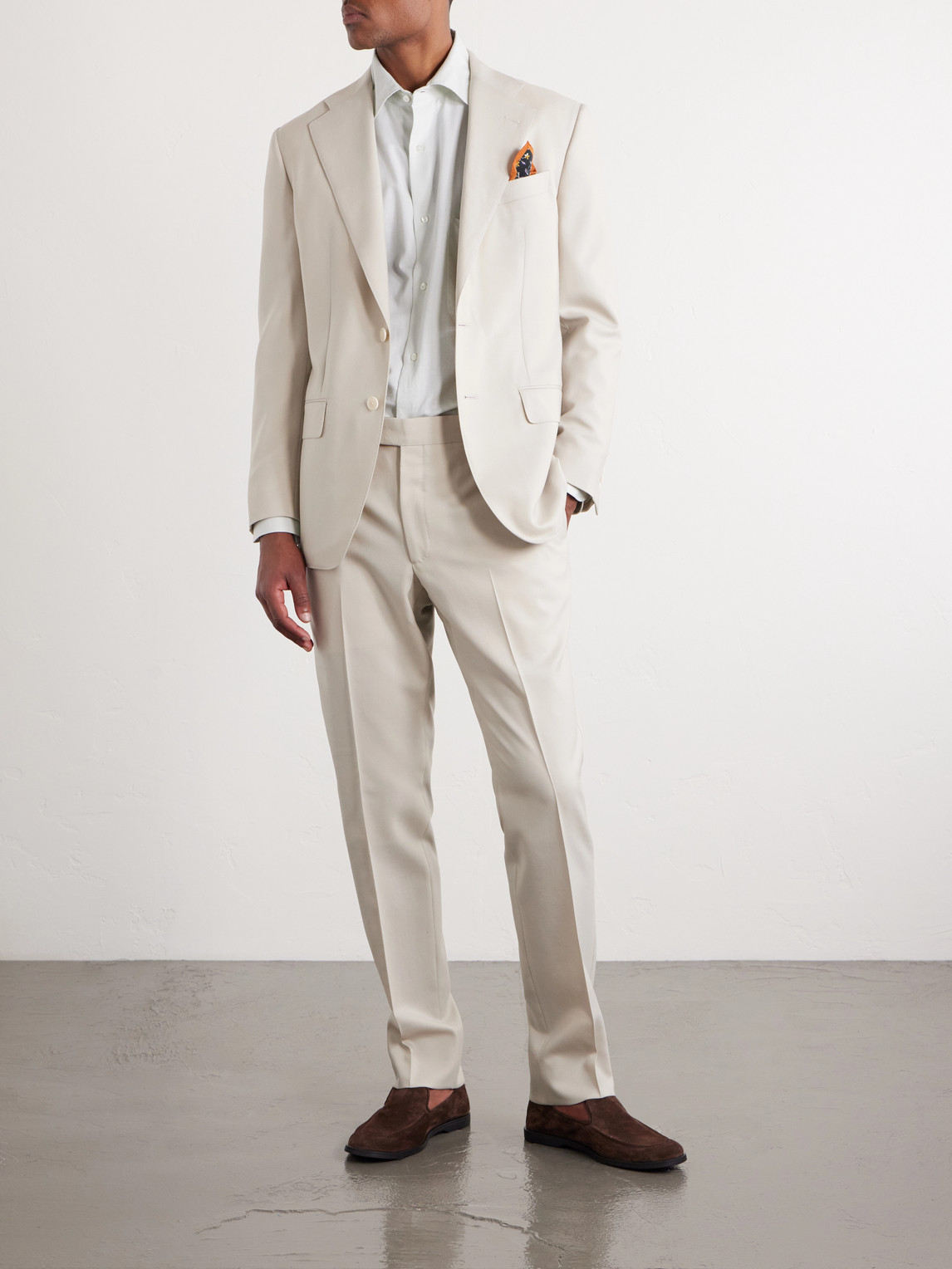 Thom Sweeney Wool Suit In Neutral