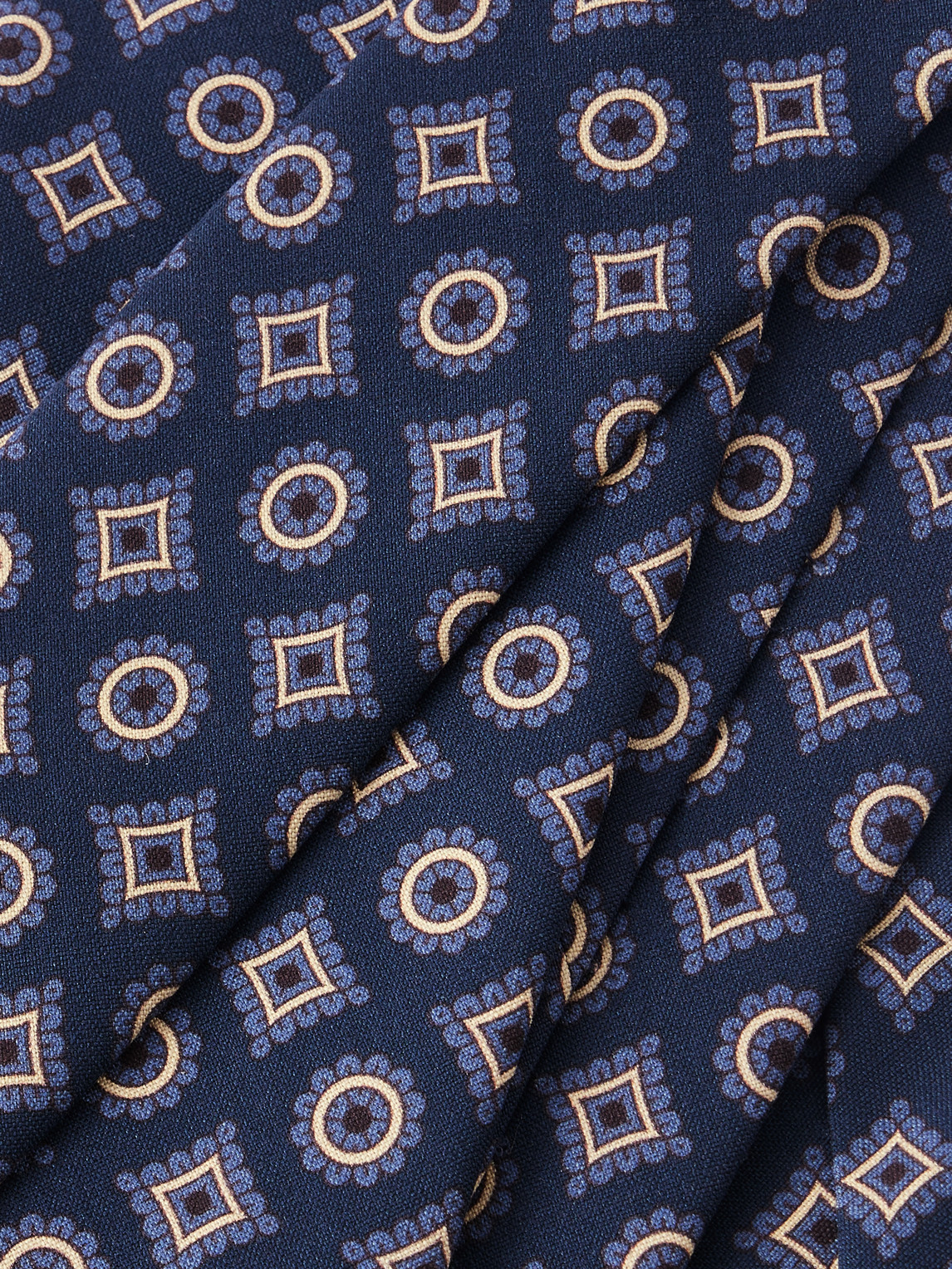 Thom Sweeney 8cm Printed Silk Tie In Blue