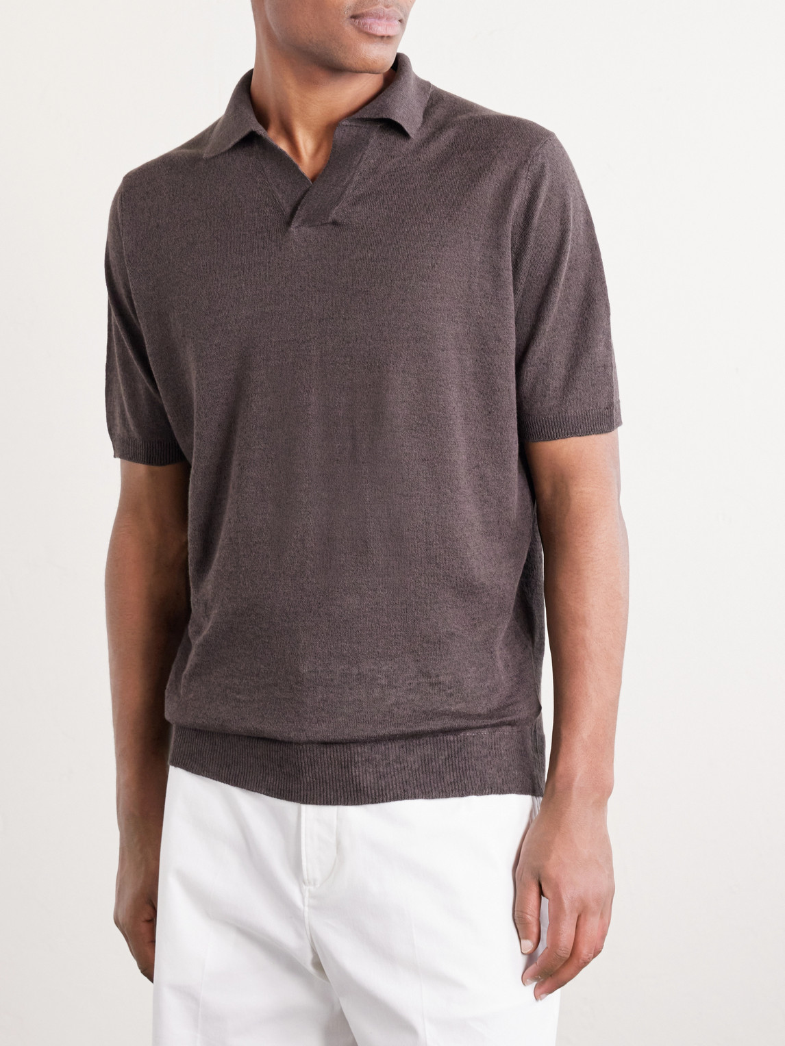 And Cotton-Blend Polo Shirt