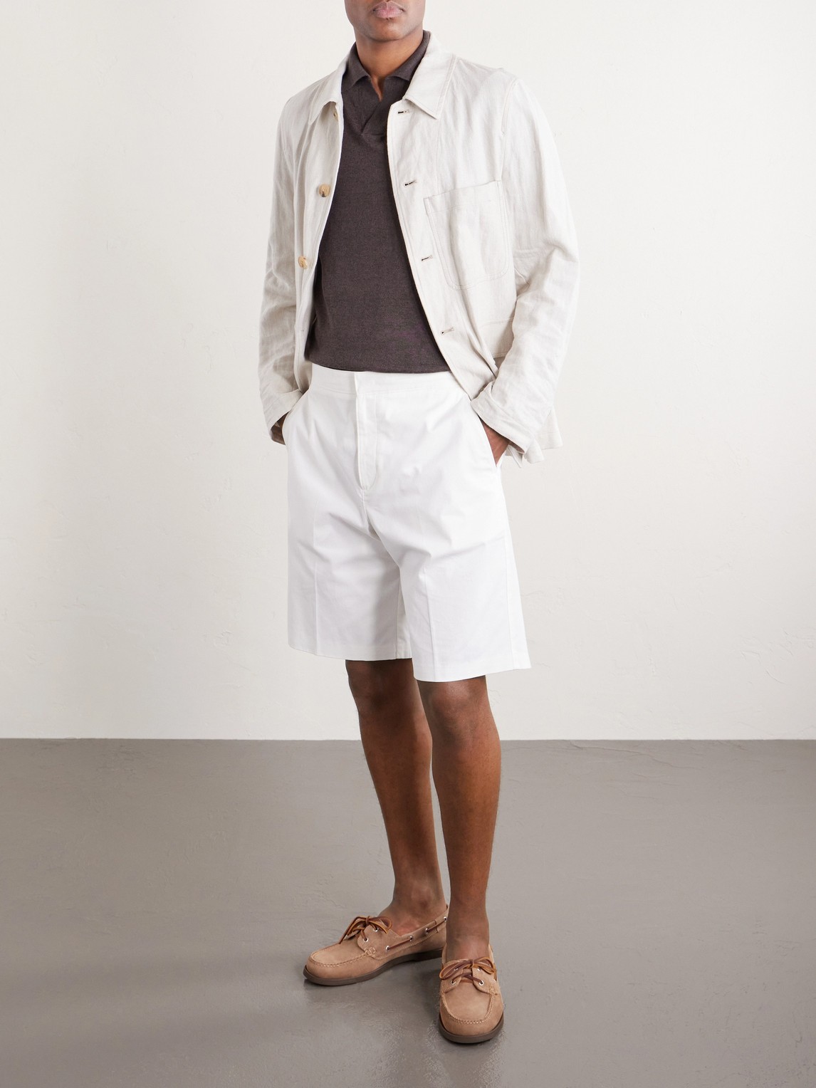 And Cotton-Blend Polo Shirt