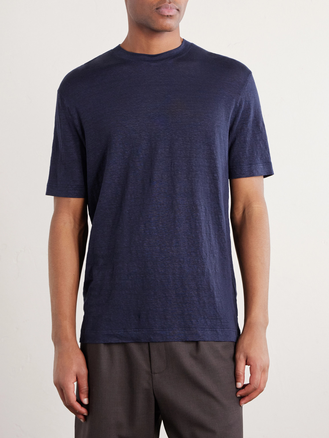Linen-Blend T-Shirt