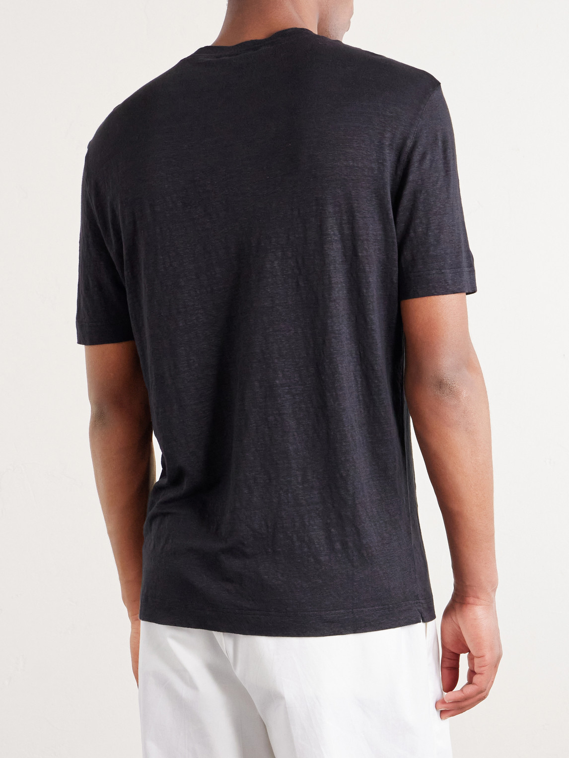  Thom Sweeney - Linen T-shirt - Men - Black - S 
