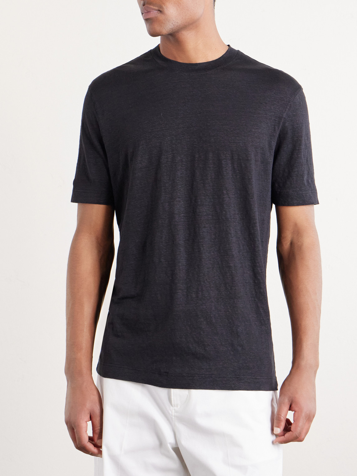  Thom Sweeney - Linen T-shirt - Men - Black - S 