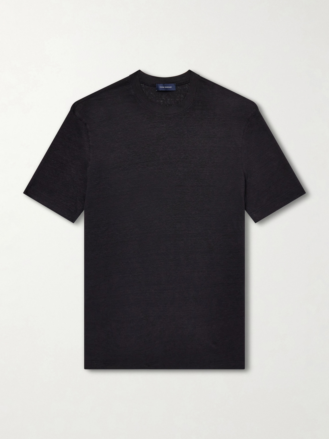 Thom Sweeney Linen T-shirt In Black