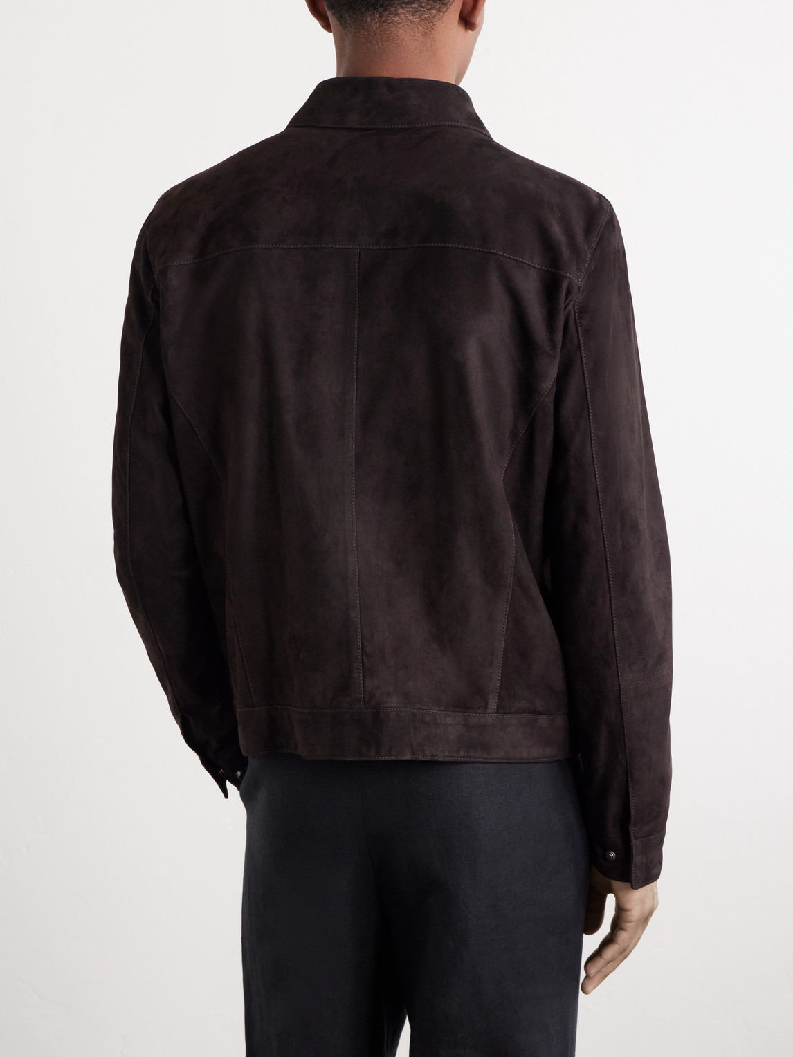  Thom Sweeney - Suede Bomber Jacket - Men - Brown - It 50 