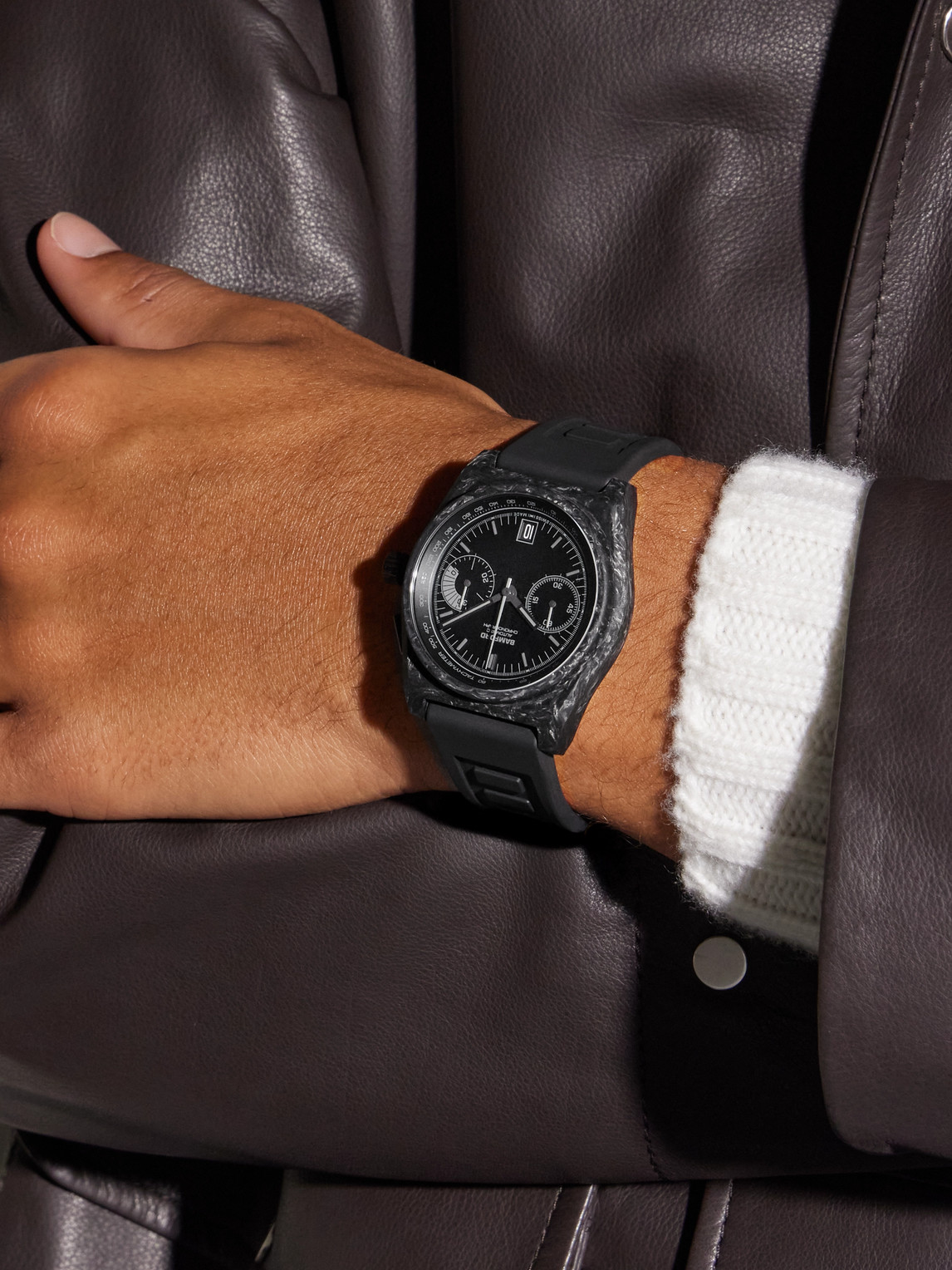 B347 Carbon Predator Automatic Chronograph Carbon Fibre Watch, Ref. B3CABL.B2RUBL — 2