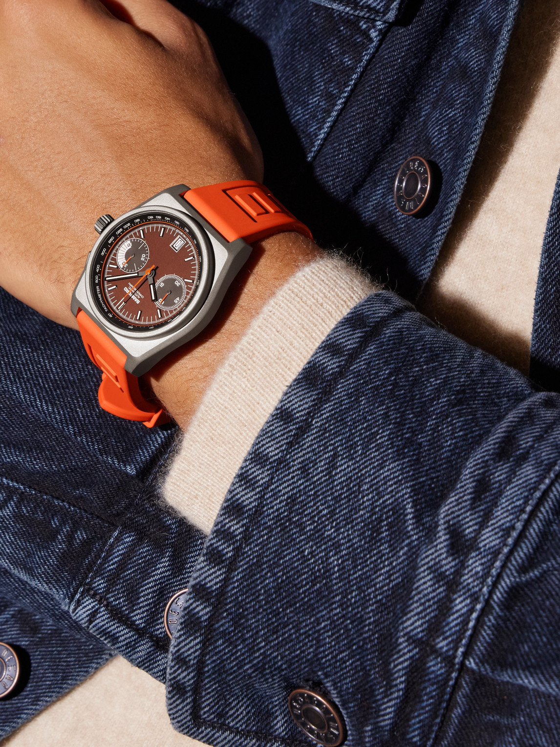 B347 Automatic Chronograph Titanium Watch, Ref. B3TIBRFO.B2RUOR — 2