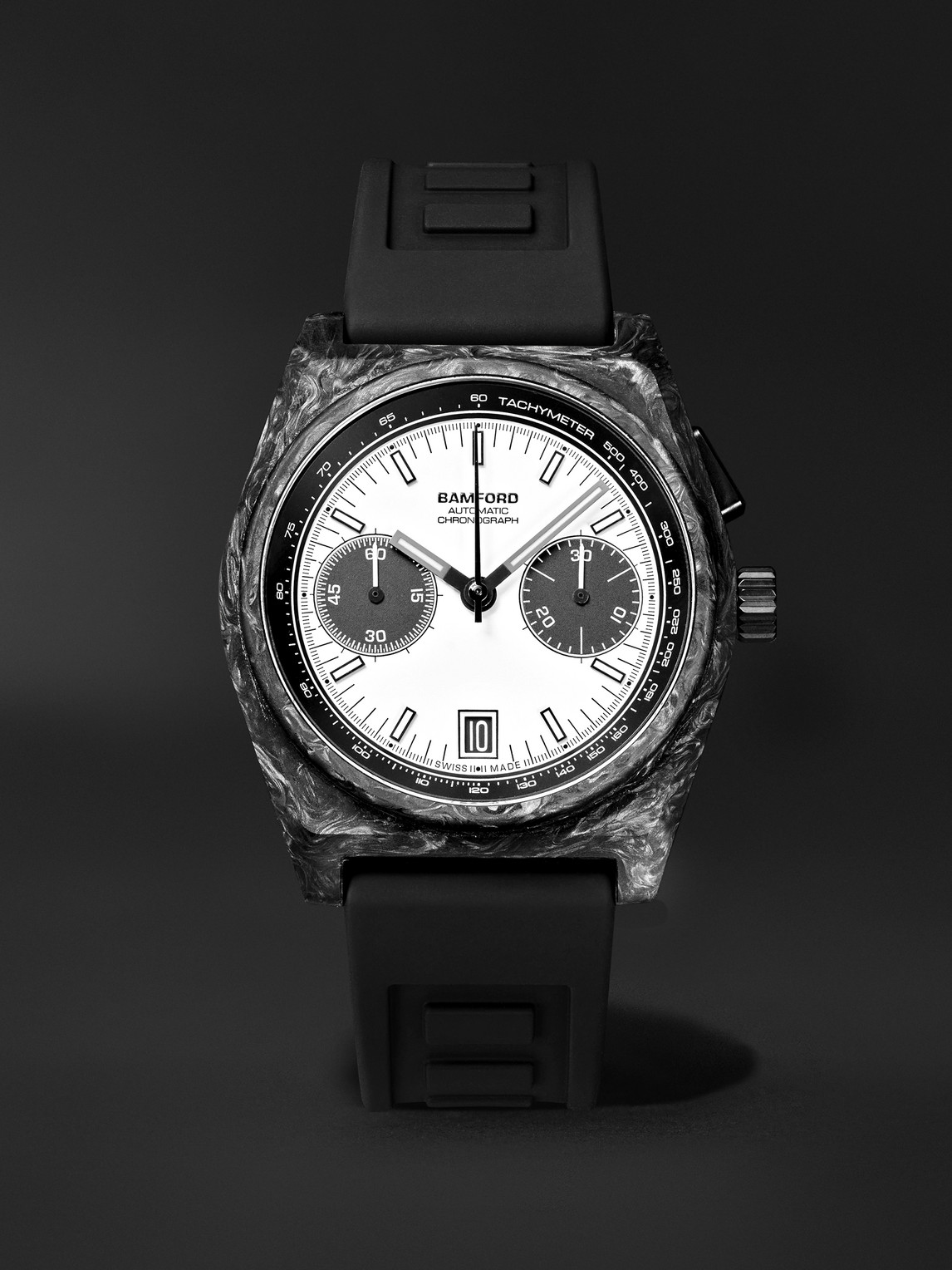 B347 Carbon Panda Automatic Chronograph Carbon Fibre Watch, Ref. B3CAWHBL.B2RUBL