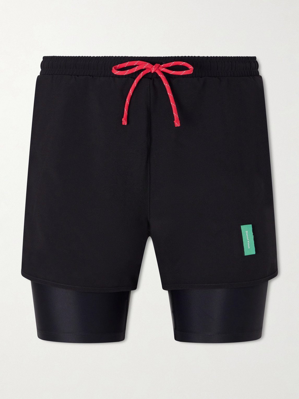 Straight-Leg Layered Logo-Appliquéd Shell Shorts