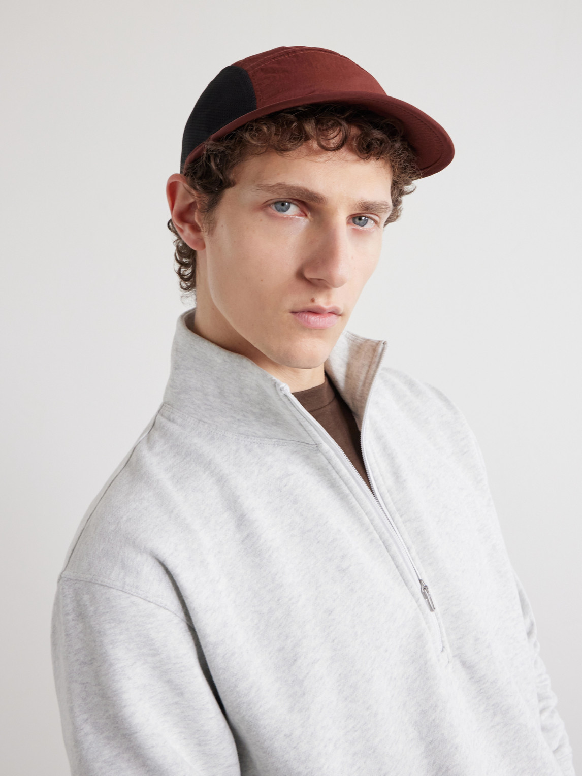 Logo-Appliquéd Panelled Shell and Mesh Cap — 2