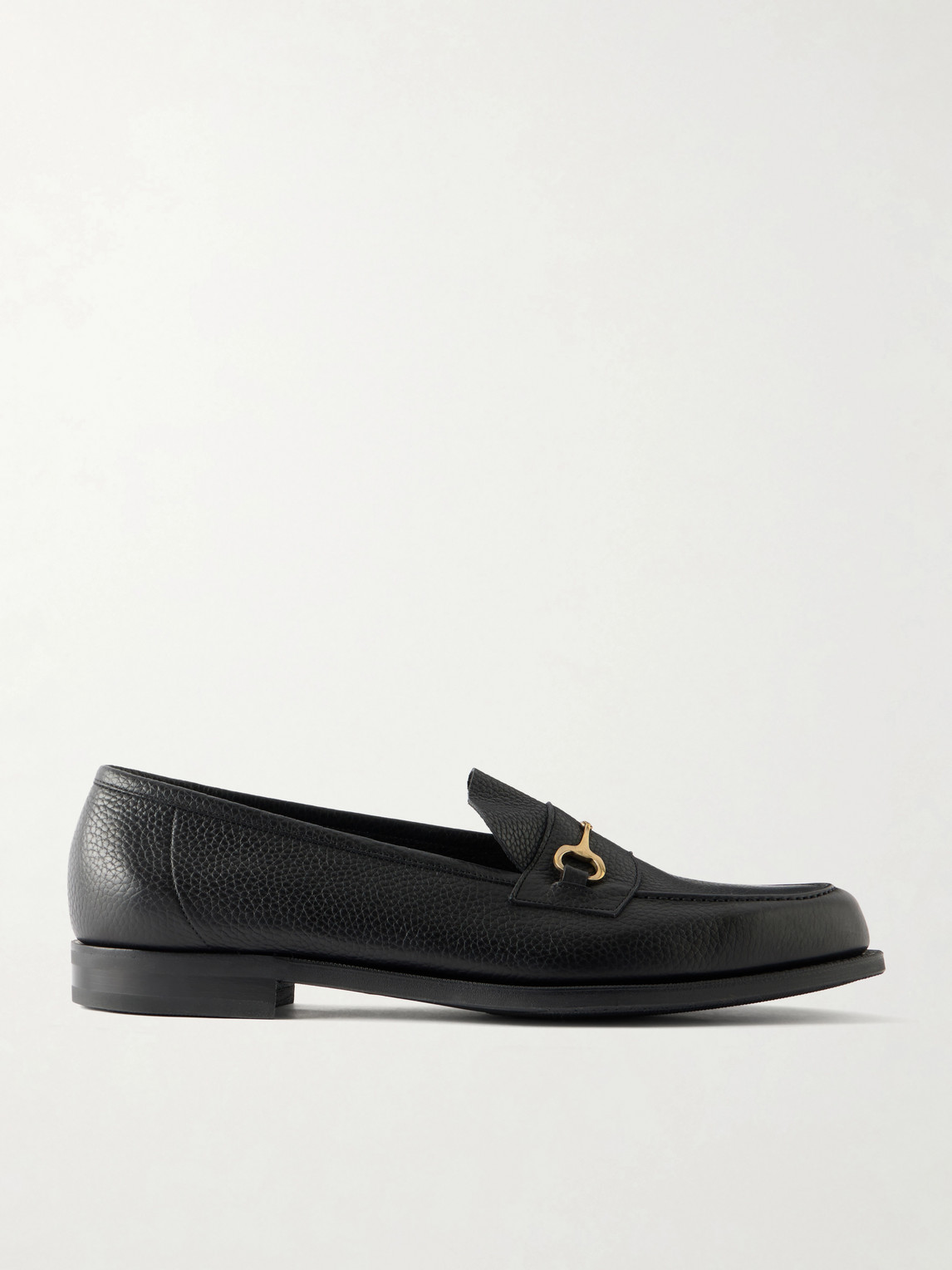Edward Green Putney Horsebit-embellished Full-grain Leather Loafers In Black