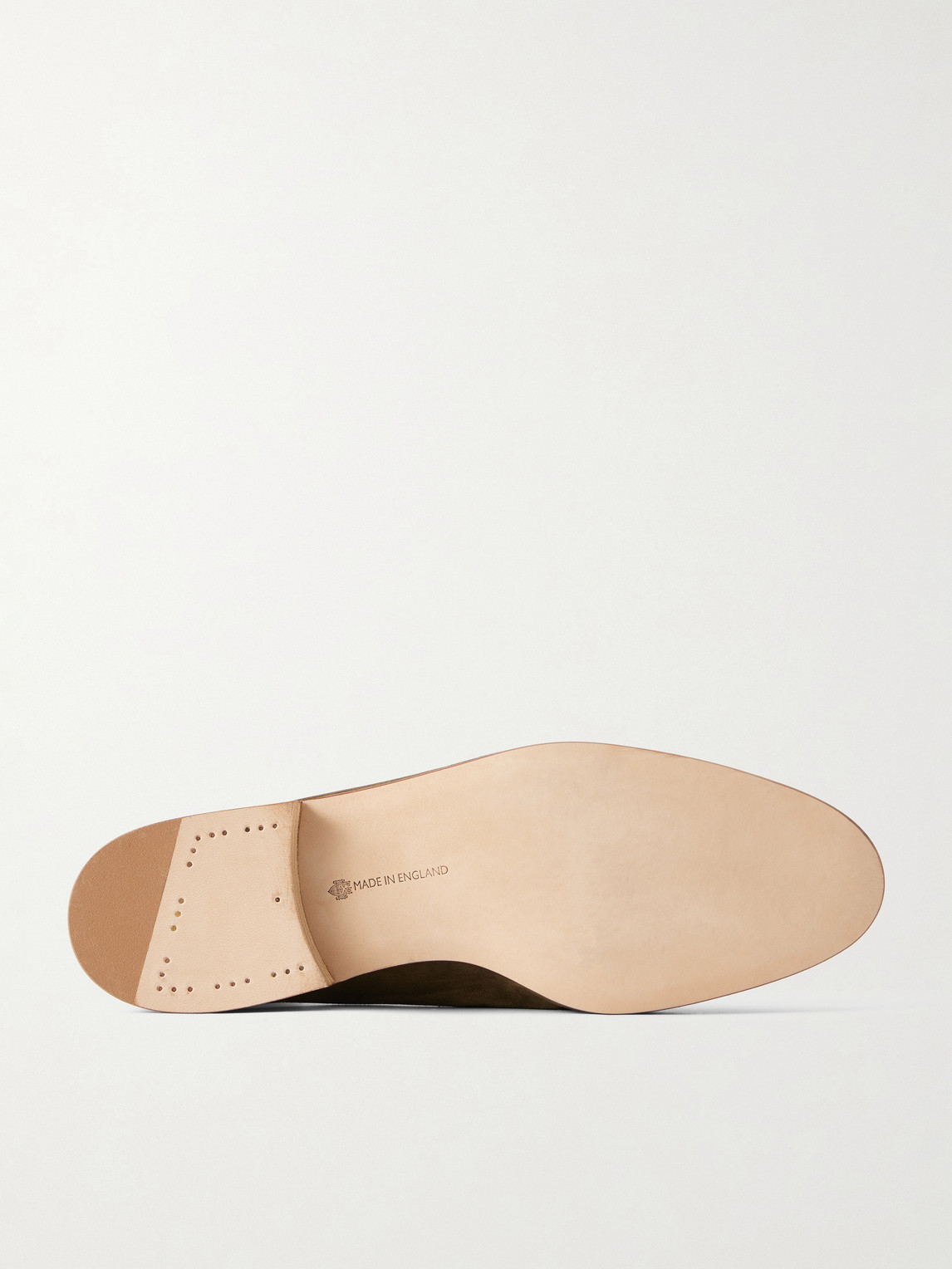 Polperro Leather-Trimmed Suede Penny Loafers