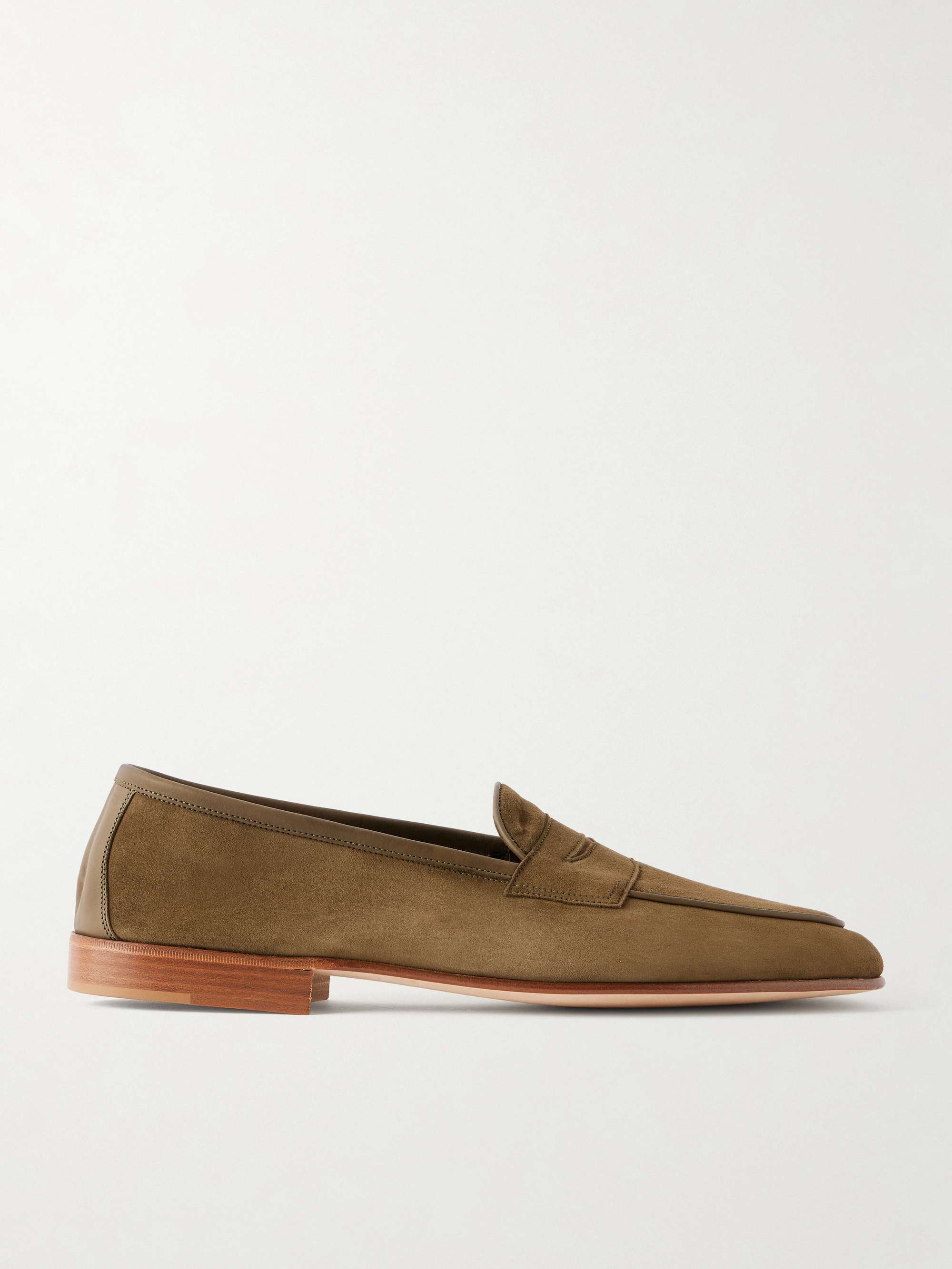 EDWARD GREEN Polperro Suede Penny Loafers