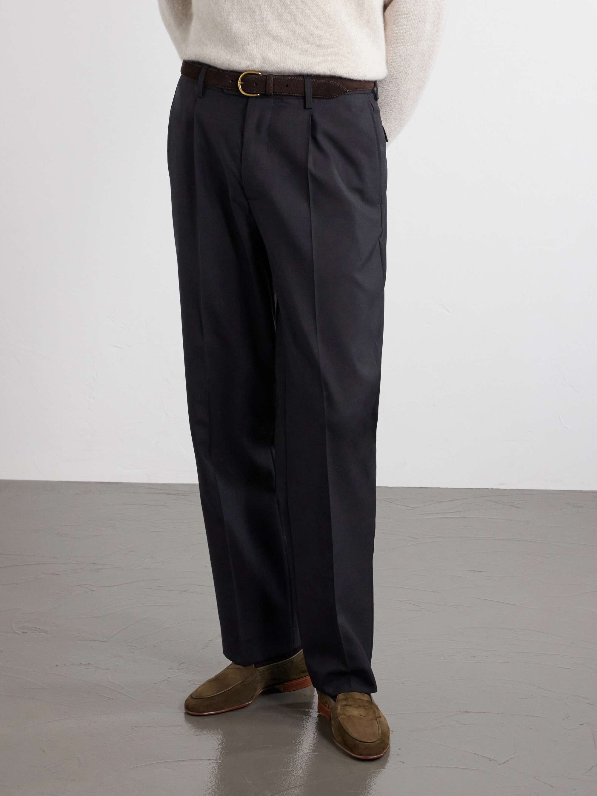 EDWARD GREEN Polperro Suede Penny Loafers