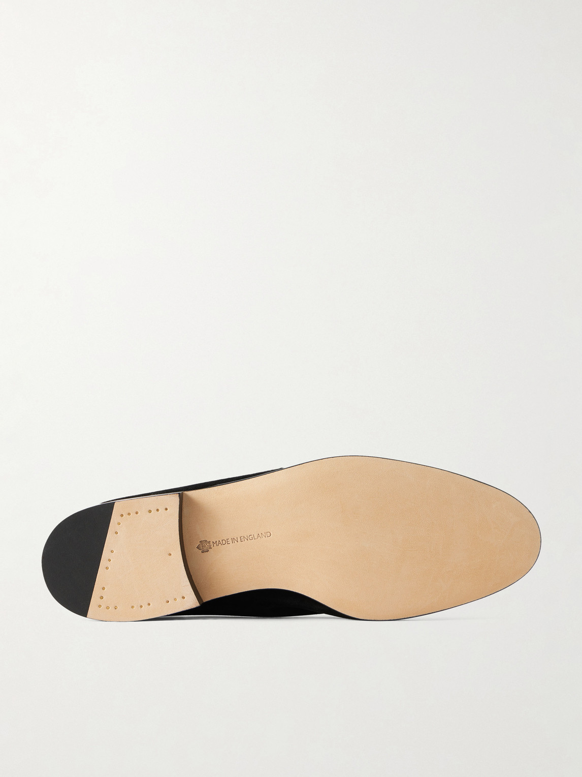 Polperro Leather-Trimmed Suede Penny Loafers