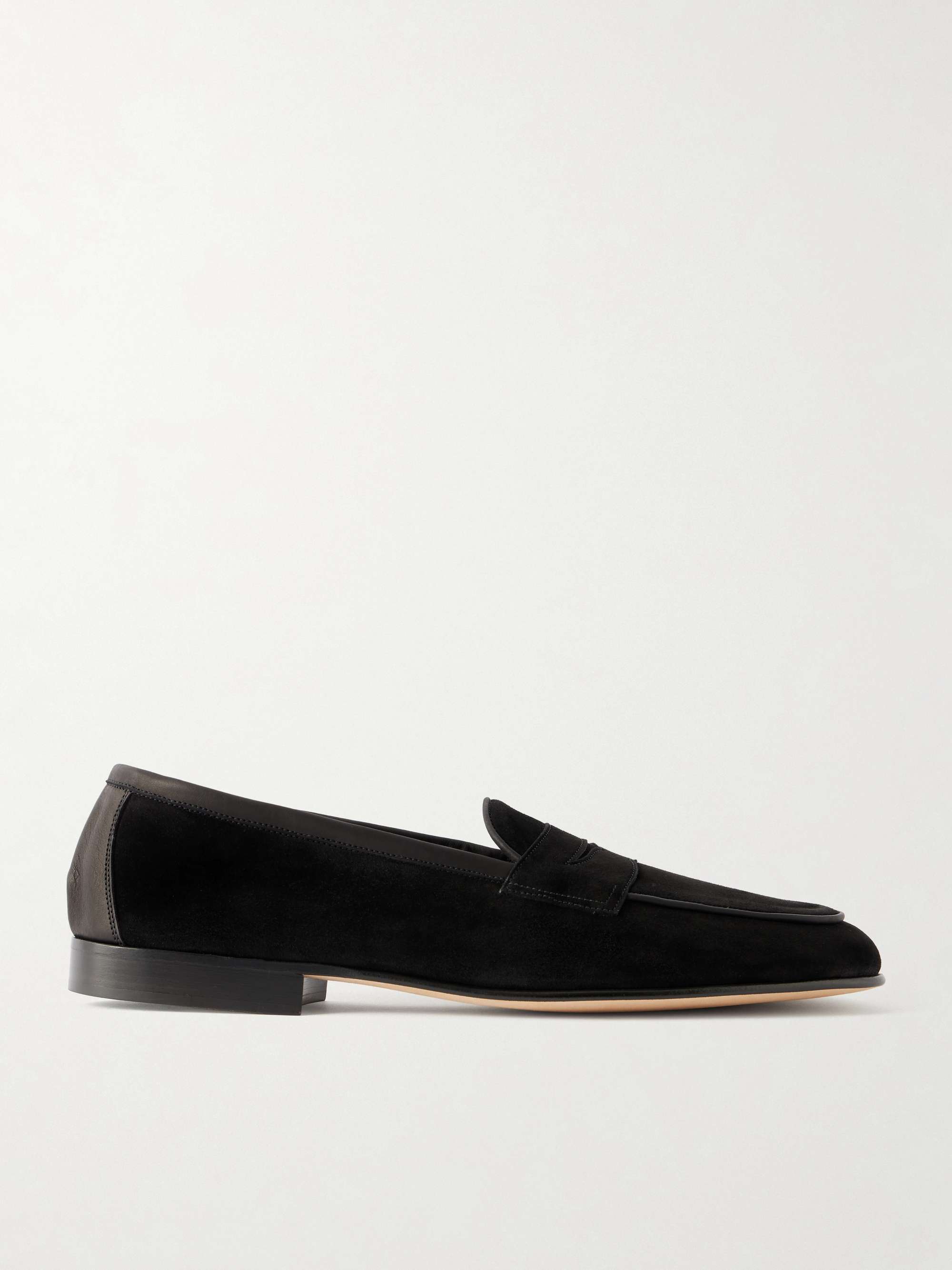 EDWARD GREEN Polperro Suede Penny Loafers