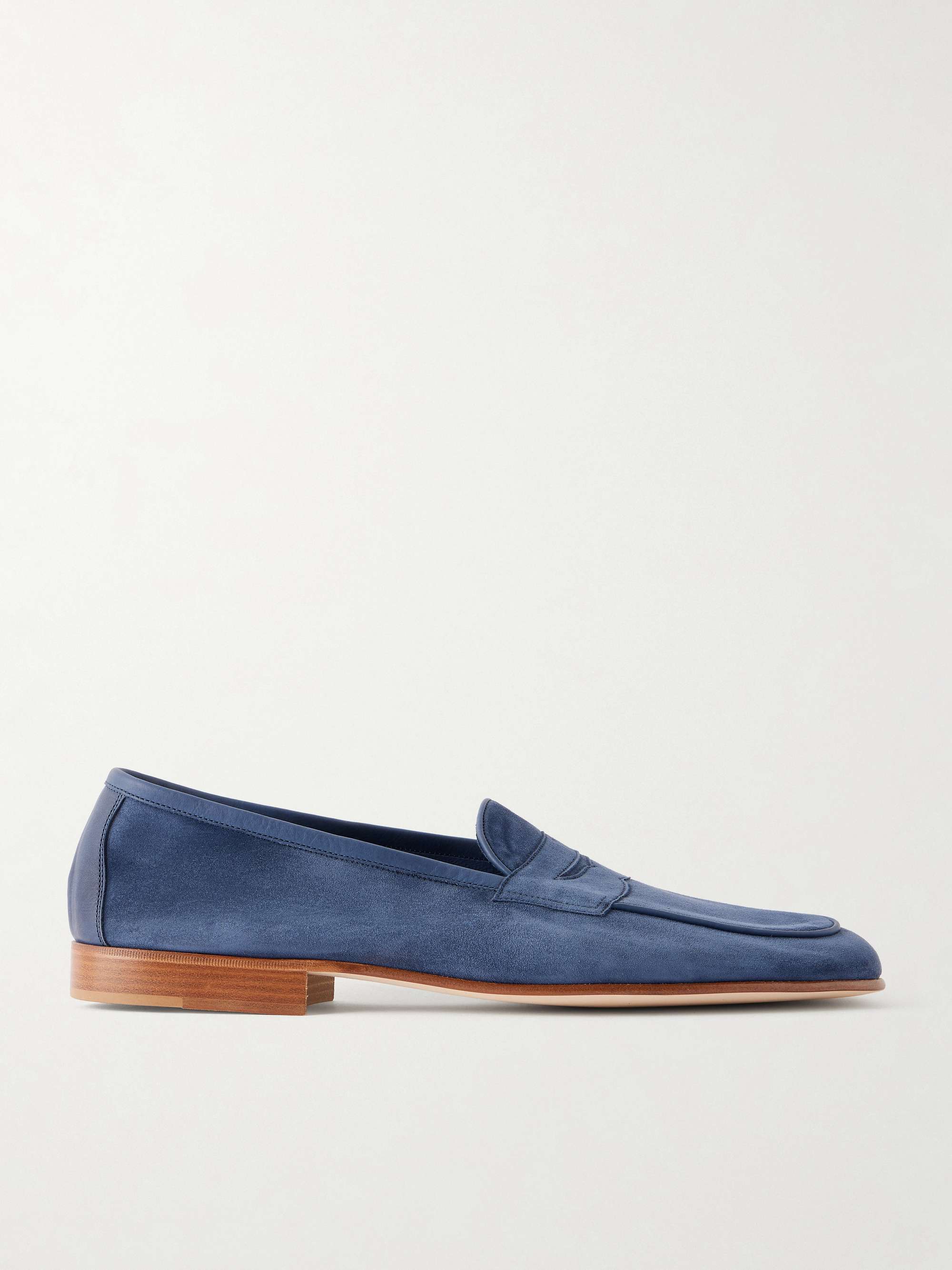 EDWARD GREEN Polperro Suede Penny Loafers