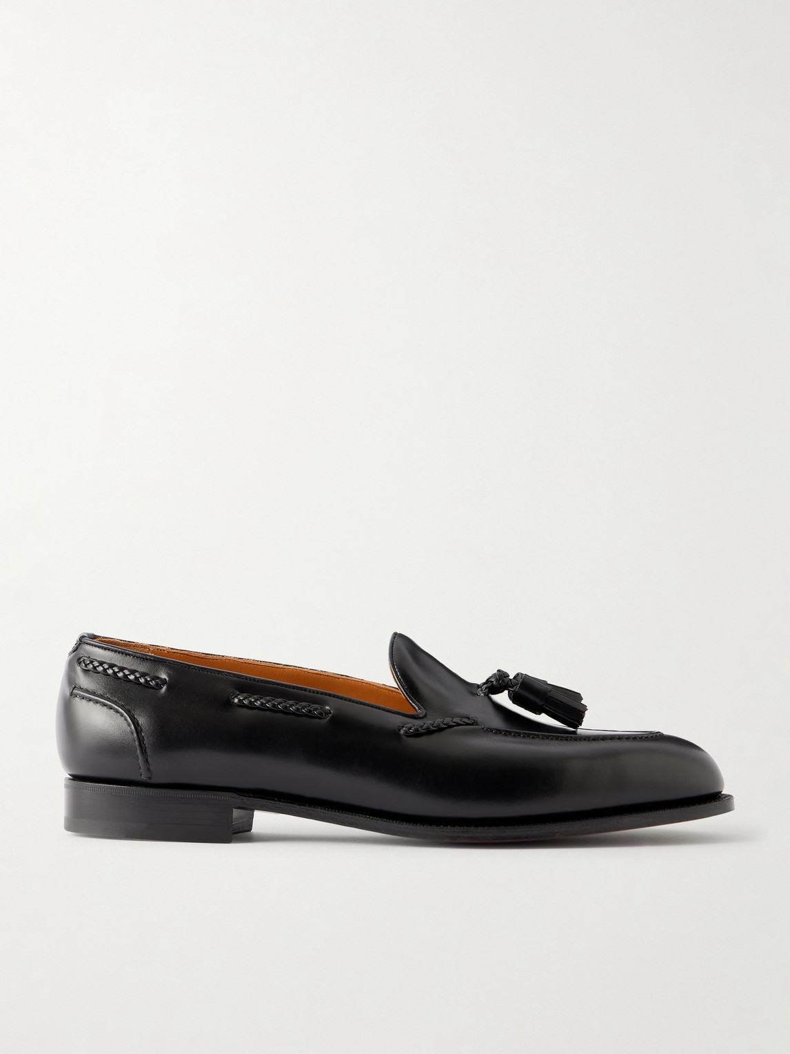 Edward Green Belgravia Leather Loafers In Black