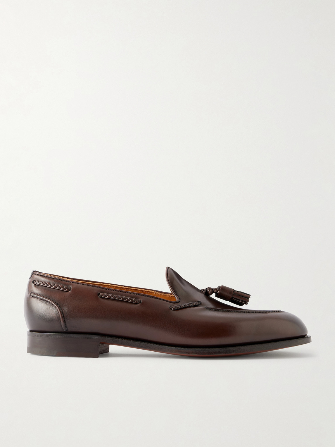 Edward Green Belgravia Leather Loafers In Brown