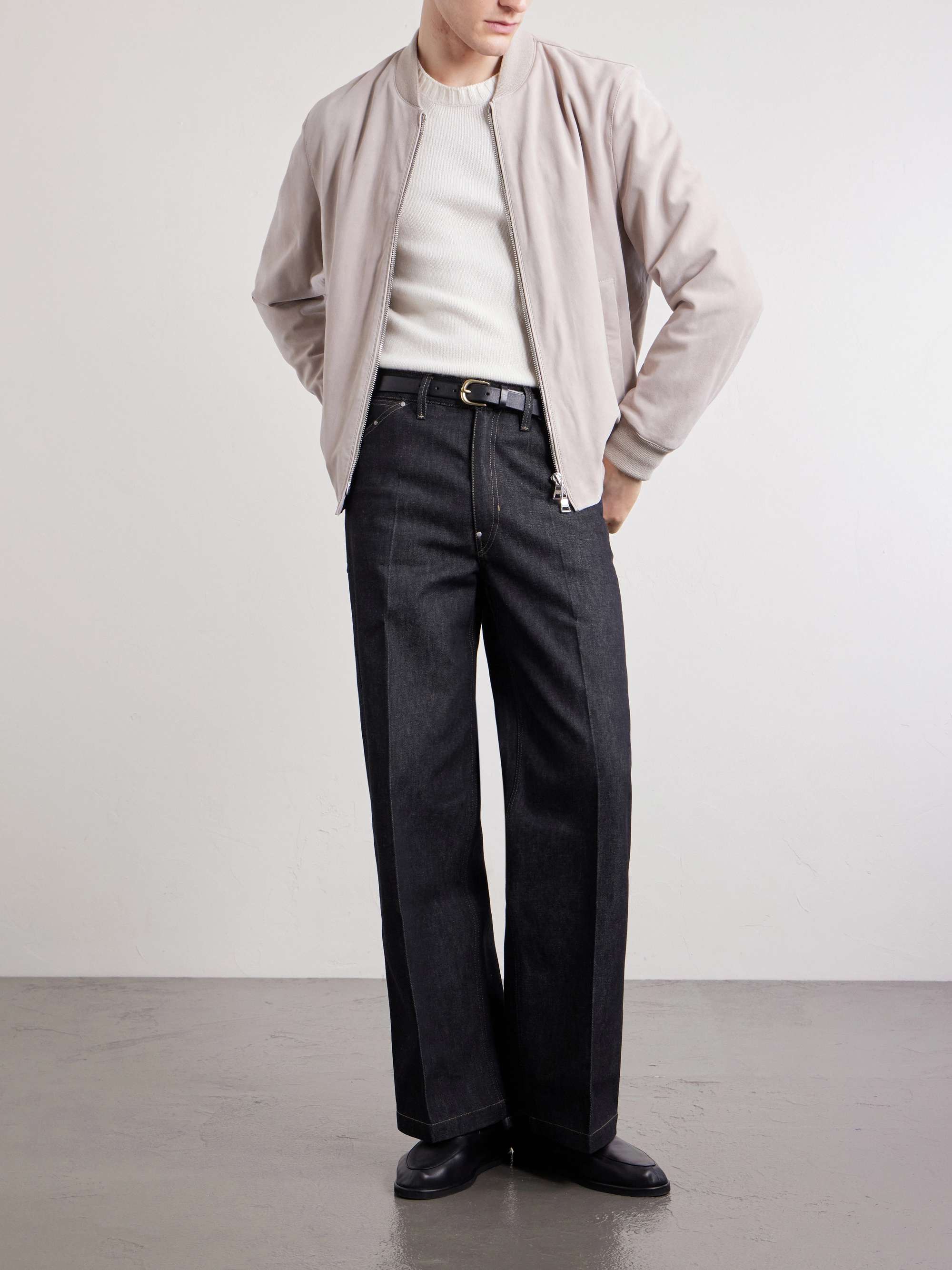 MR P. Suede Bomber Jacket