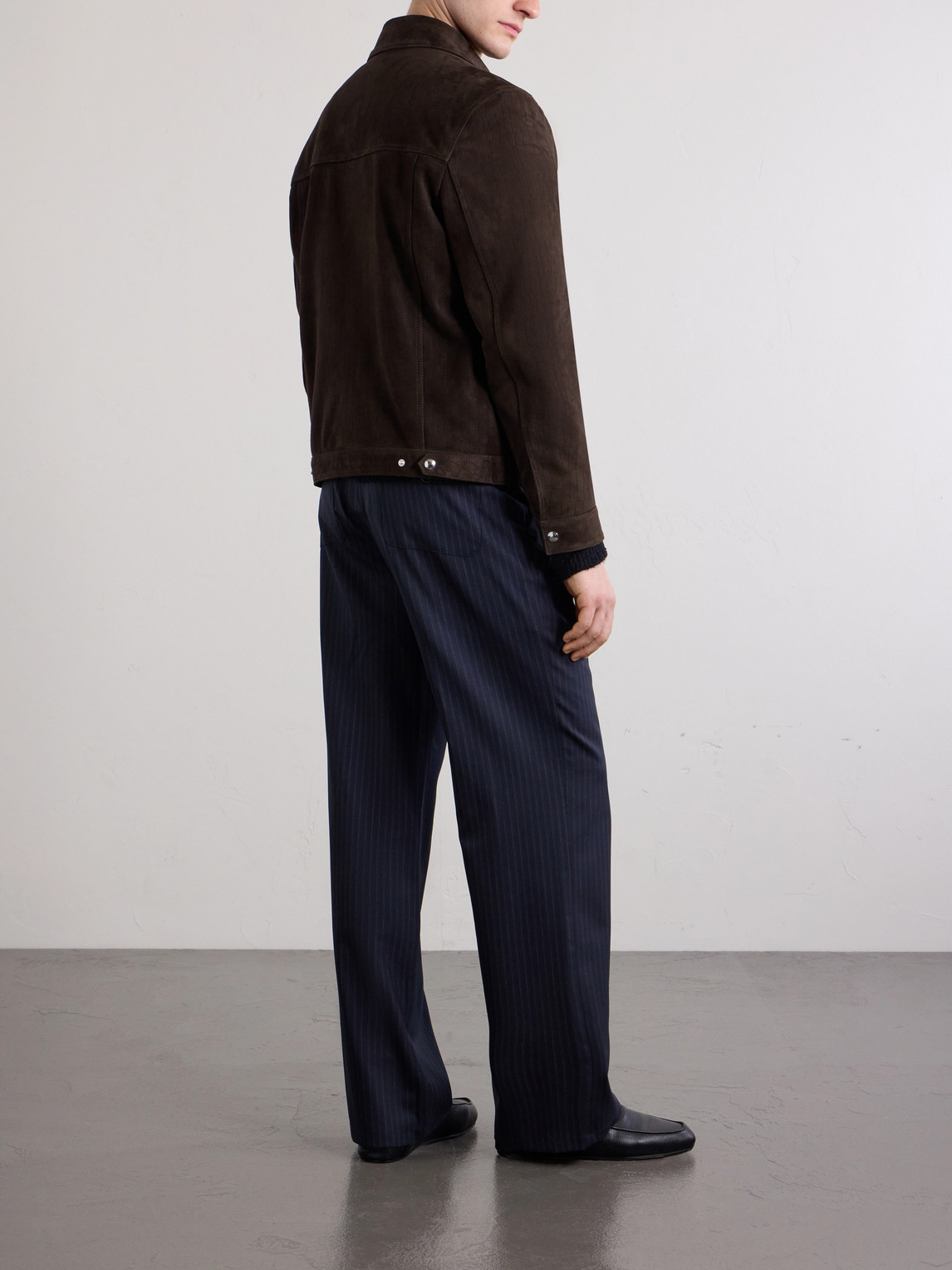  Mr P. - Croc-effect Suede Jacket - Men - Brown - Xs 