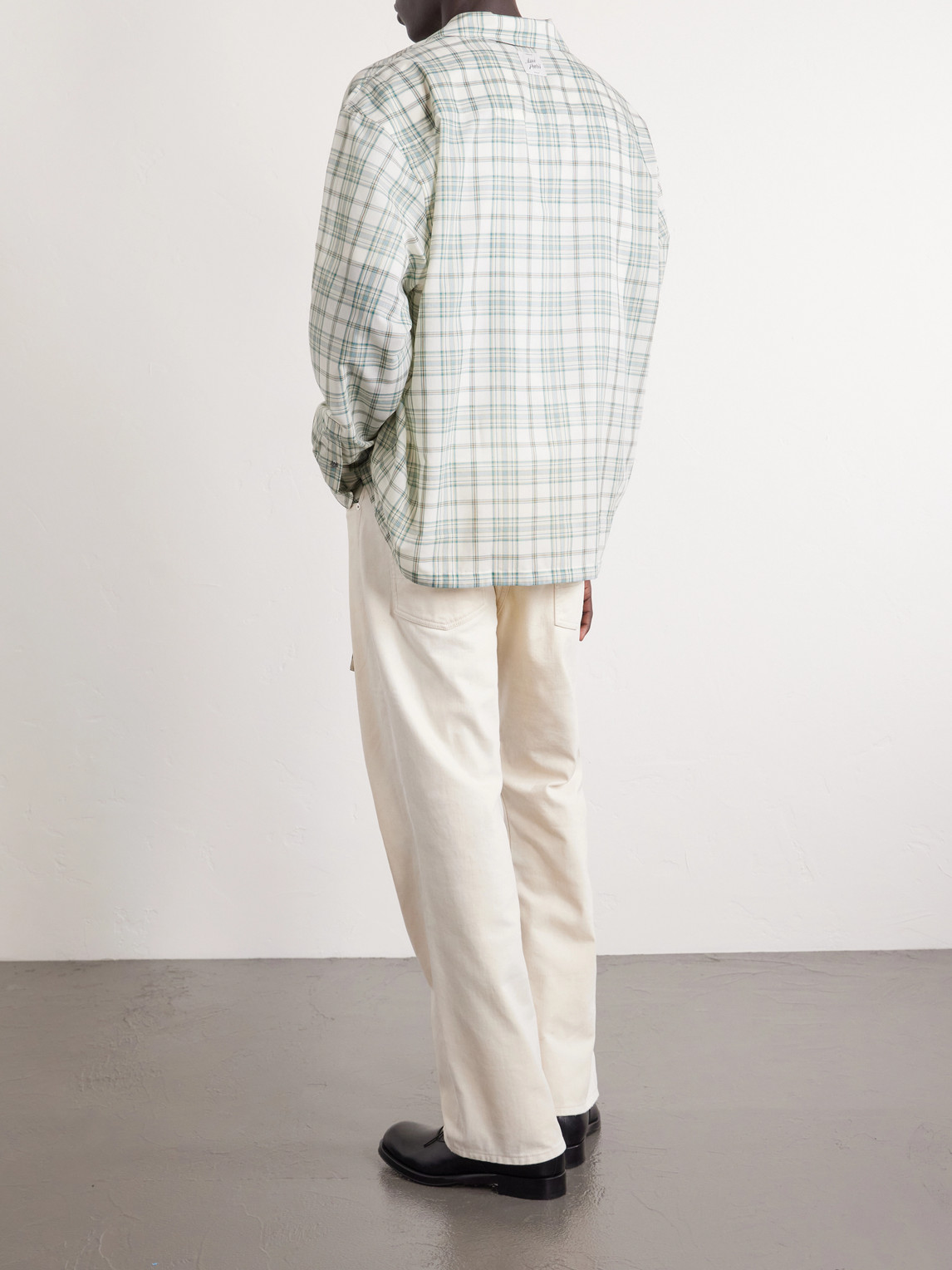  Ami Paris - Checked Poplin Shirt - Men - Green - Eu 38 