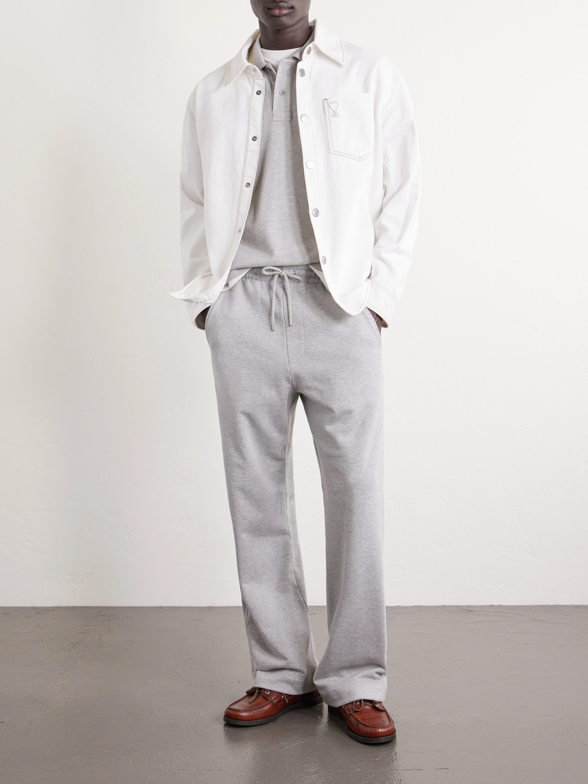 Logo-Embroidered Denim Overshirt