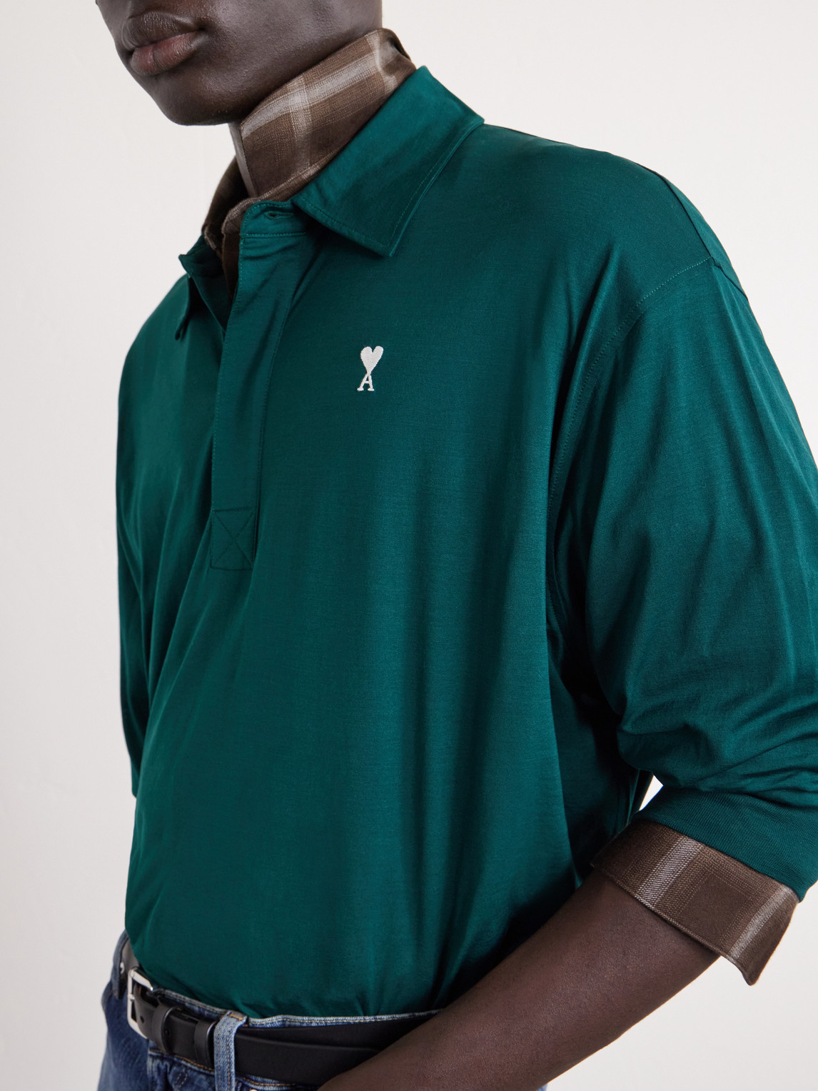 Logo-Embroidered Cotton-Jersey Shirt