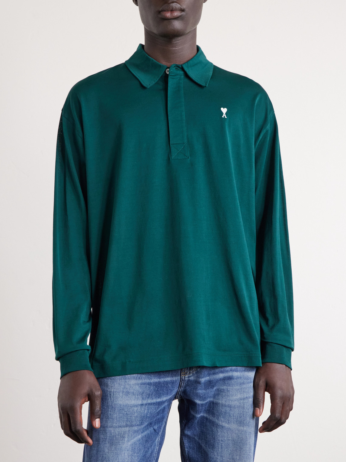 Logo-Embroidered Cotton-Jersey Shirt