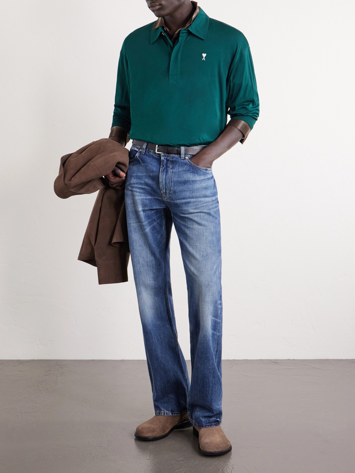 Logo-Embroidered Cotton-Jersey Shirt