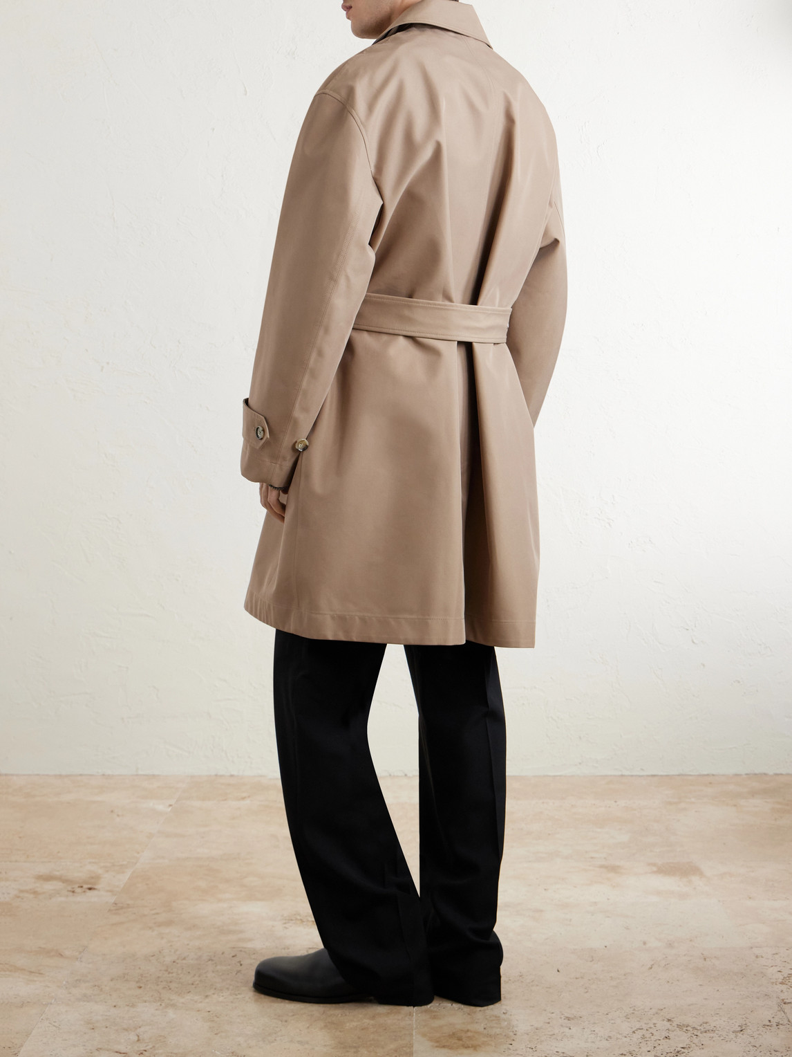  Ami Paris - Belted Woven Trench Coat - Men - Neutrals - S 