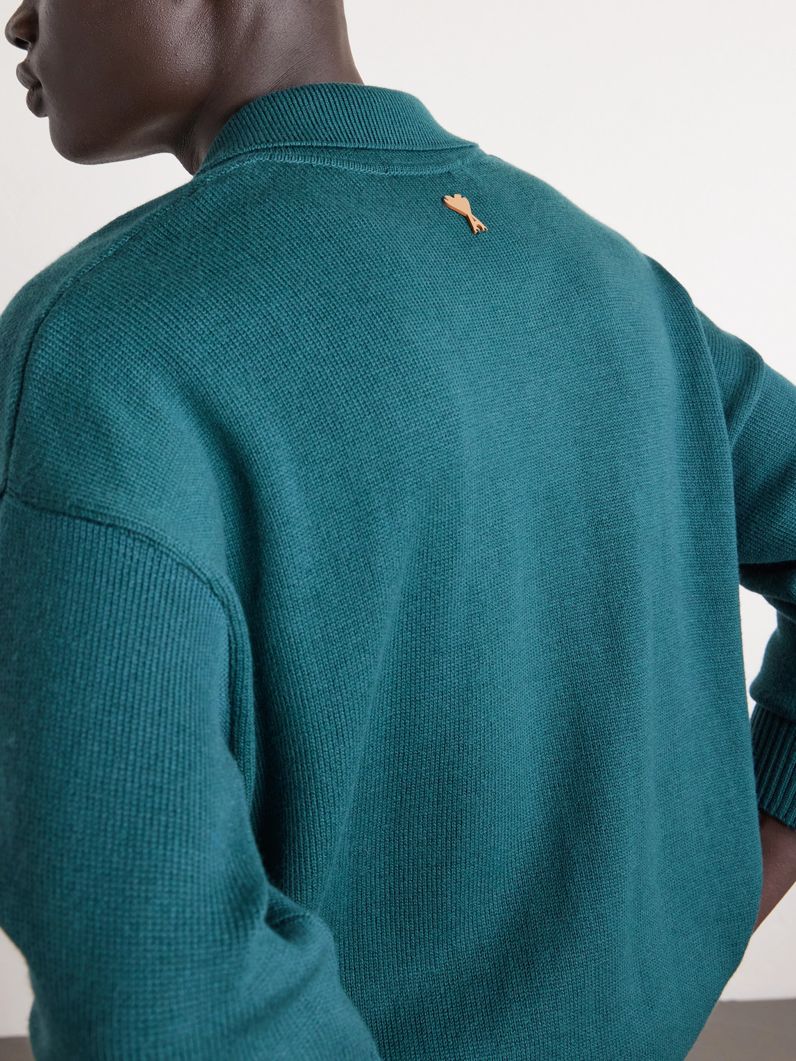 Knitted Wool And Cotton-Blend Polo Sweater