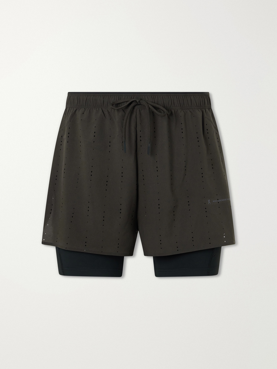 + Post Archive Faction Zero 2-in-1 Stretch-Jersey and Mesh Running Shorts