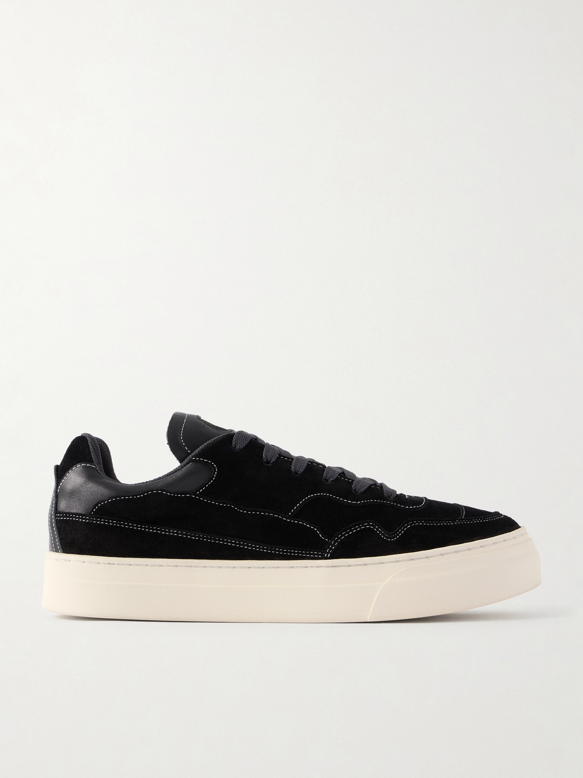Omni Matta Leather-Trimmed Suede Sneakers - Men