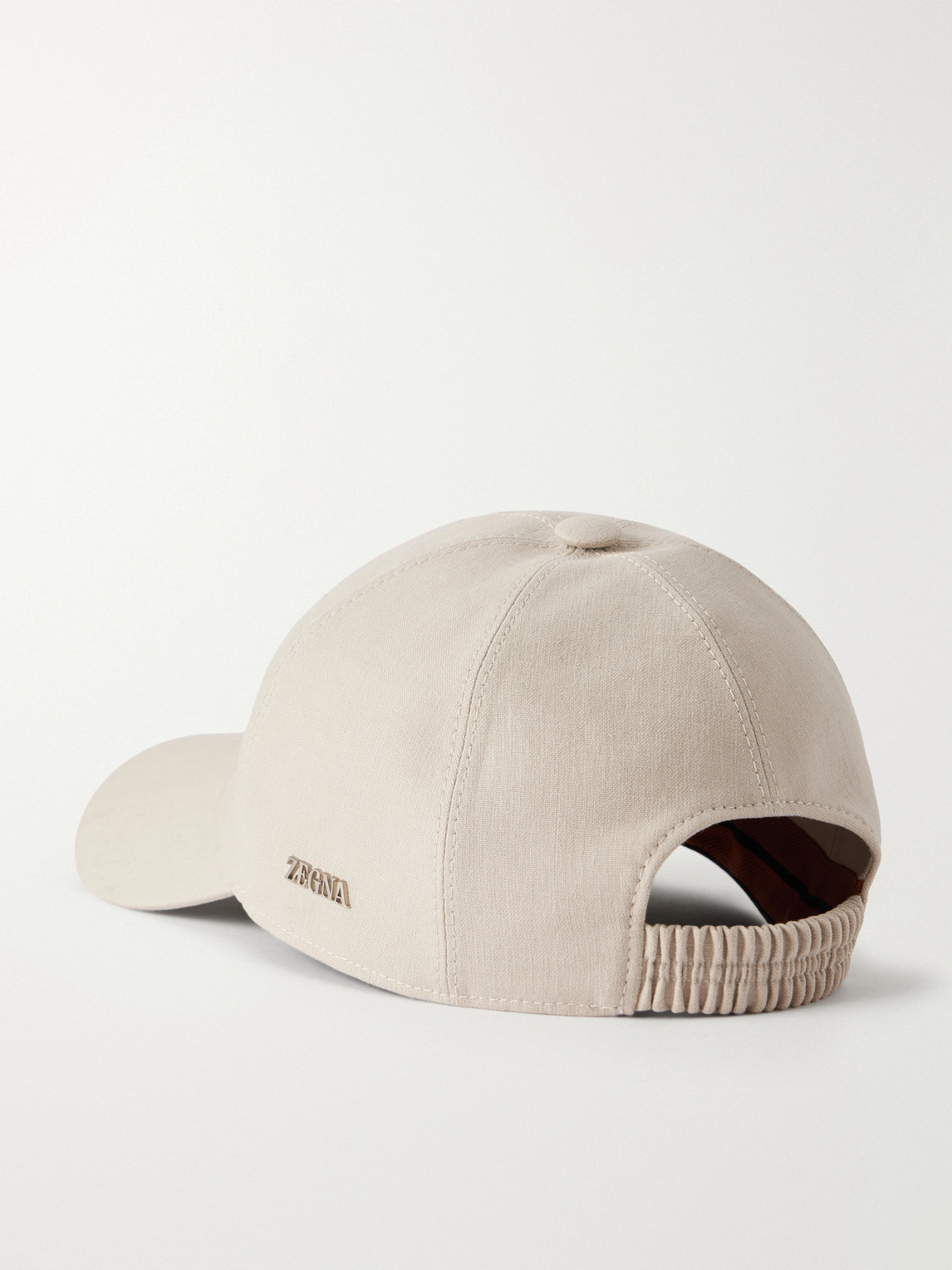  Zegna - Oasi Logo-detailed Linen Baseball Cap - Men - Neutrals - S/m 