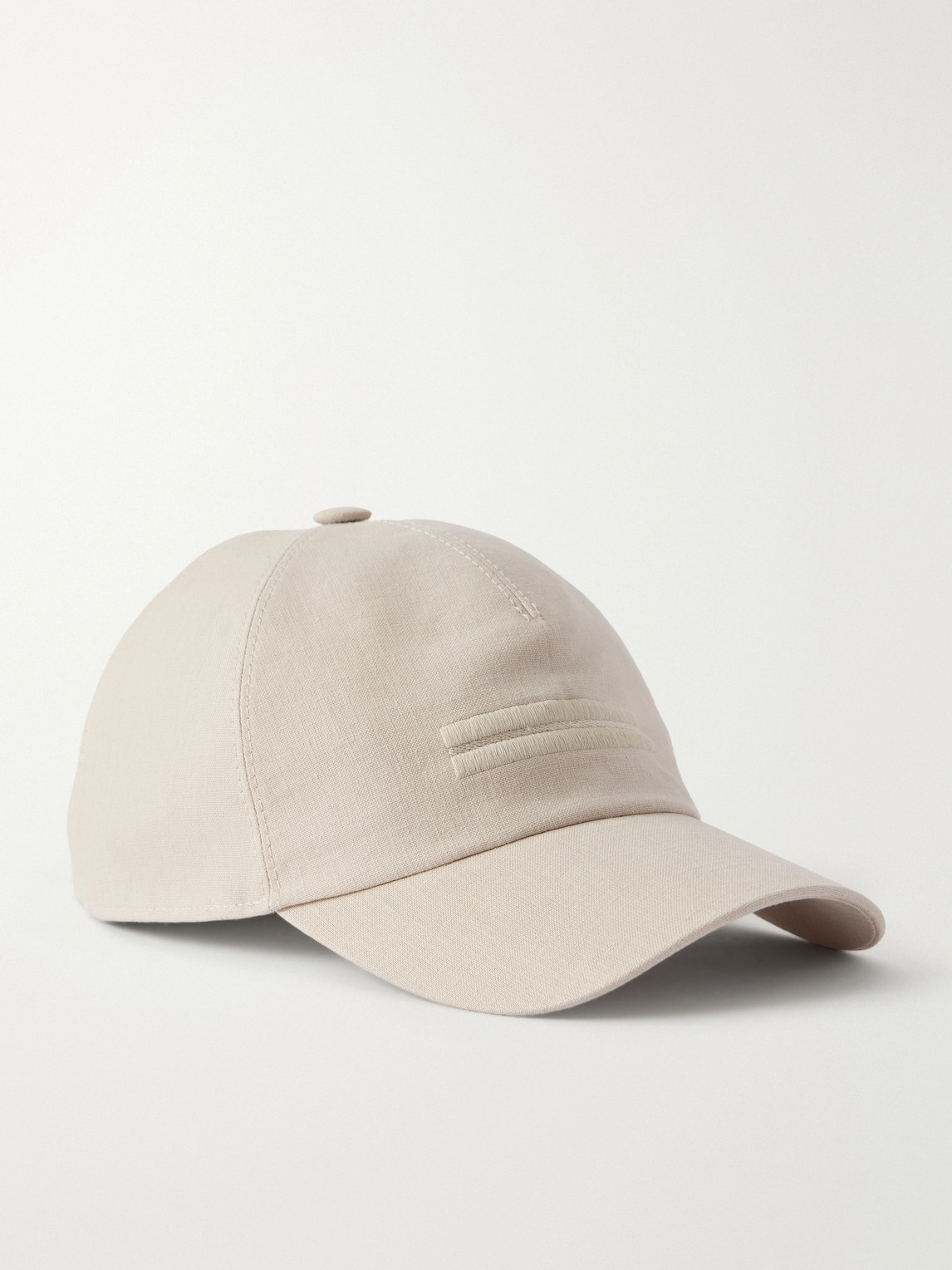 Zegna Oasi Logo-Detailed Linen Baseball Cap - Men