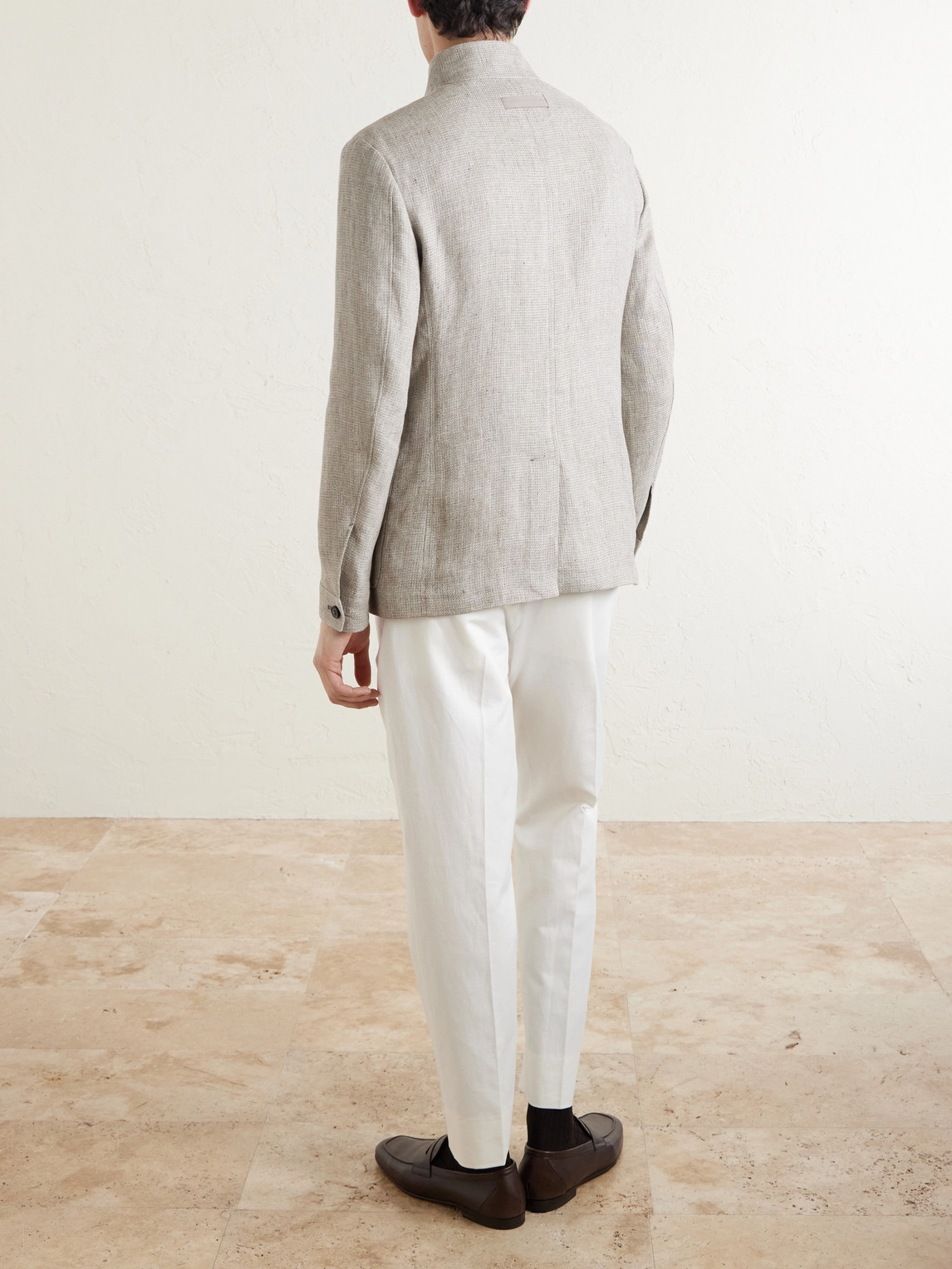 Textured-Linen Jacket