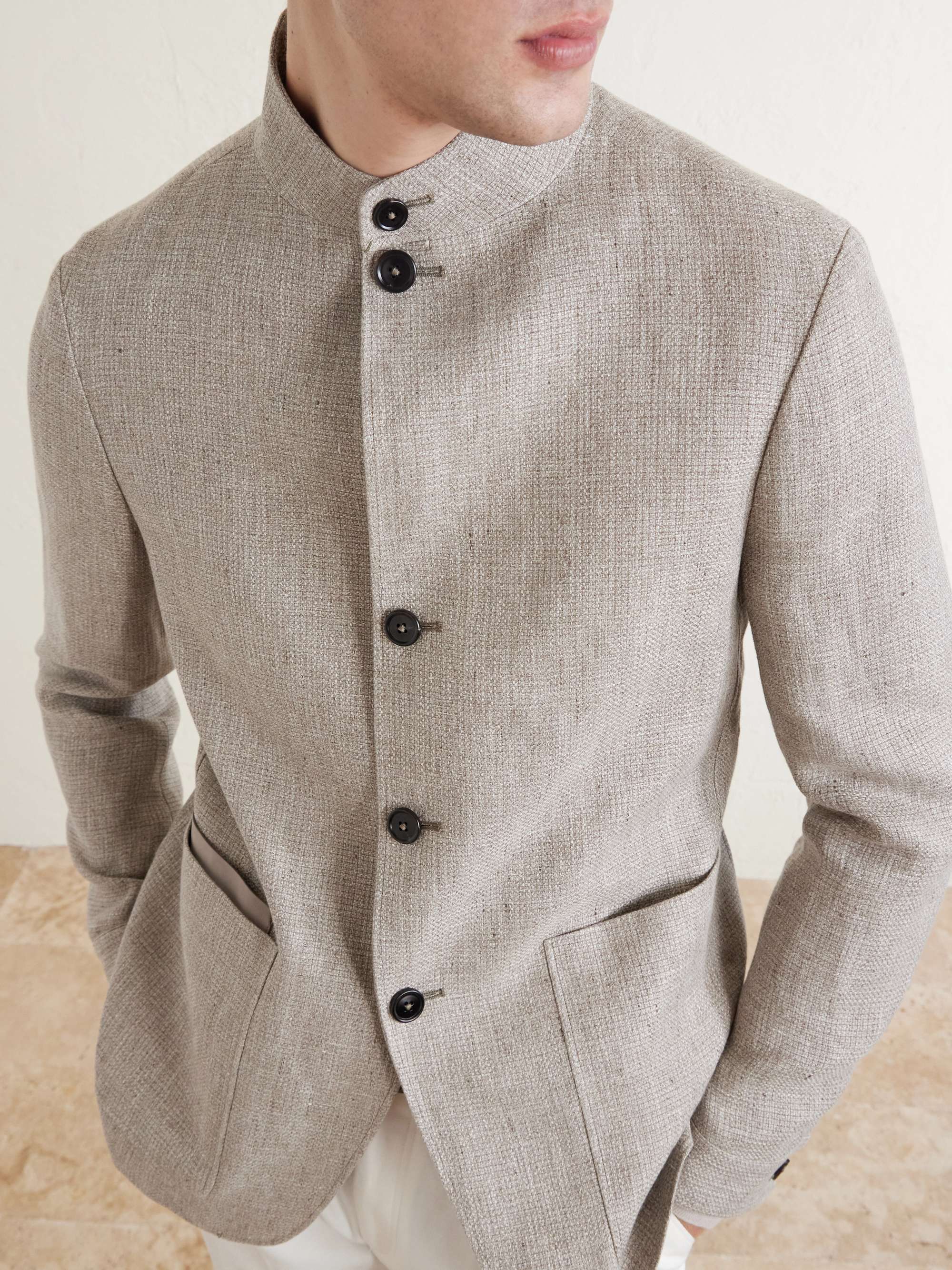 ZEGNA Textured-Linen Jacket for Men | MR PORTER