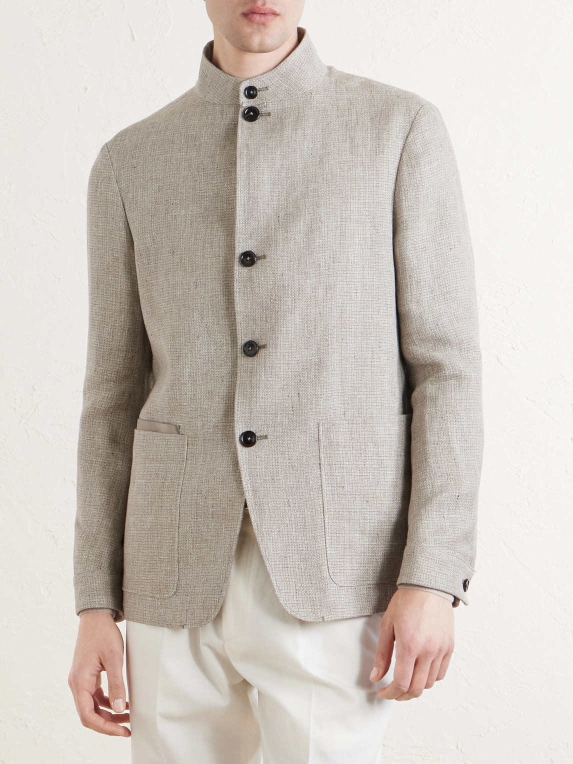 Textured-Linen Jacket