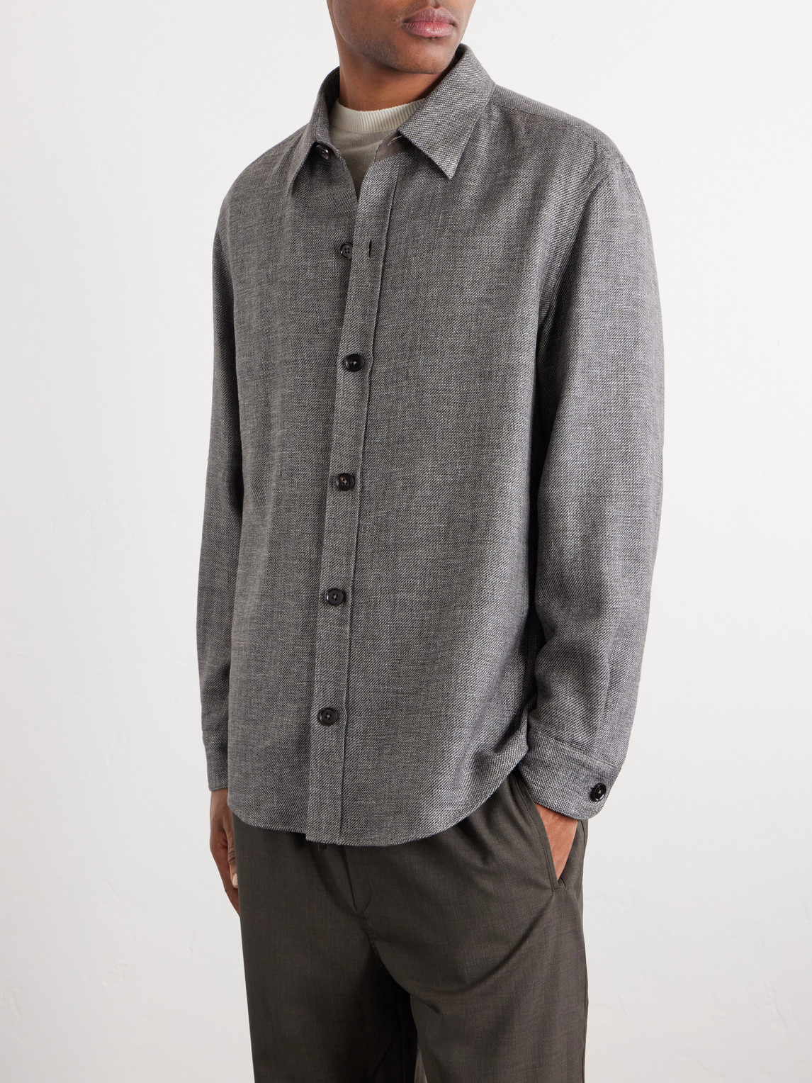 Cashmere, Linen And Silk-Blend Overshirt