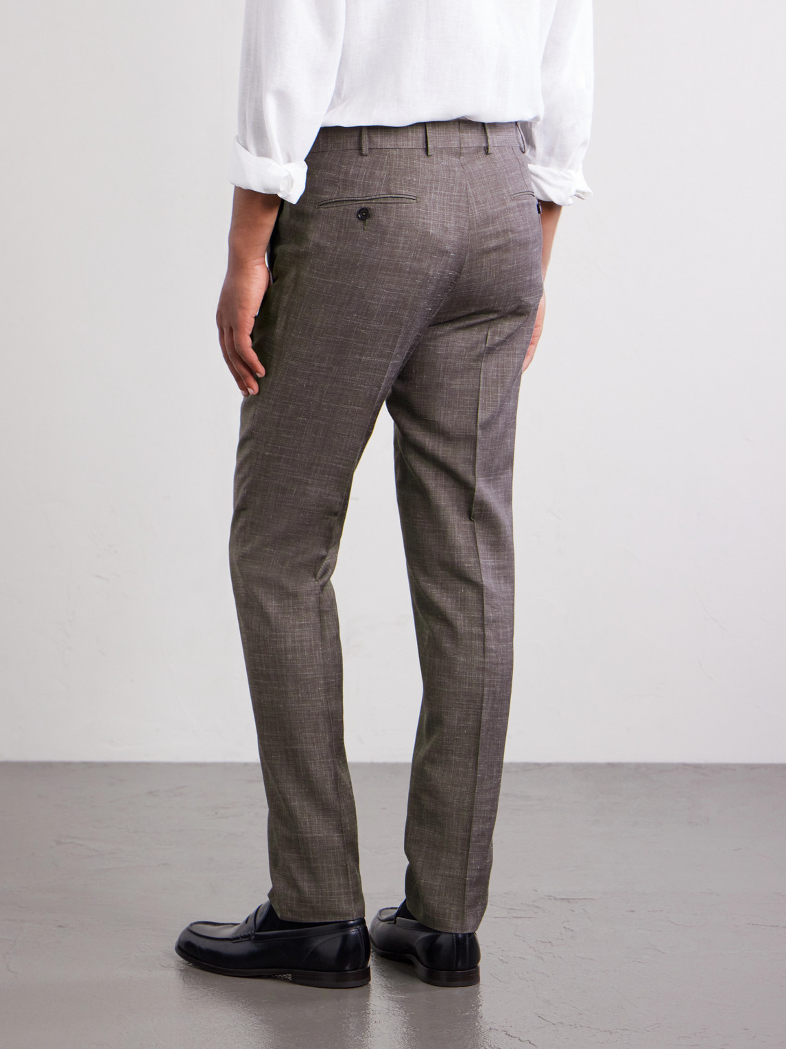  Zegna - Straight-leg Price Of Wales Checked Wool, Silk And Linen-blend Suit Trousers - Men - Brown - It 46 
