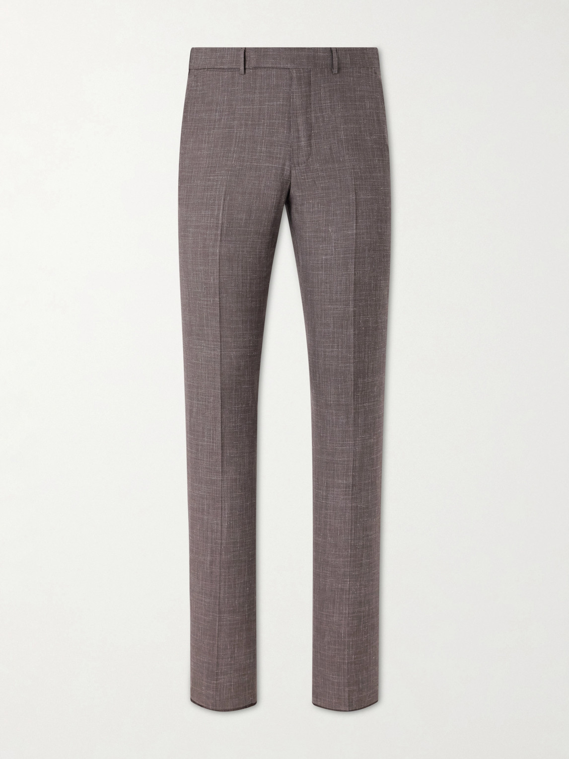 Zegna Straight-Leg Wool, Silk and Linen-Blend Suit Trousers IT 48