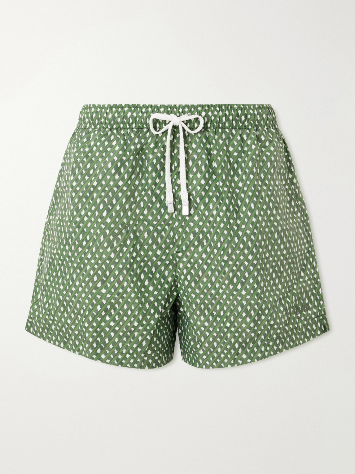 Zegna Straight-eg Printed Cotton Swim Shorts - Men
